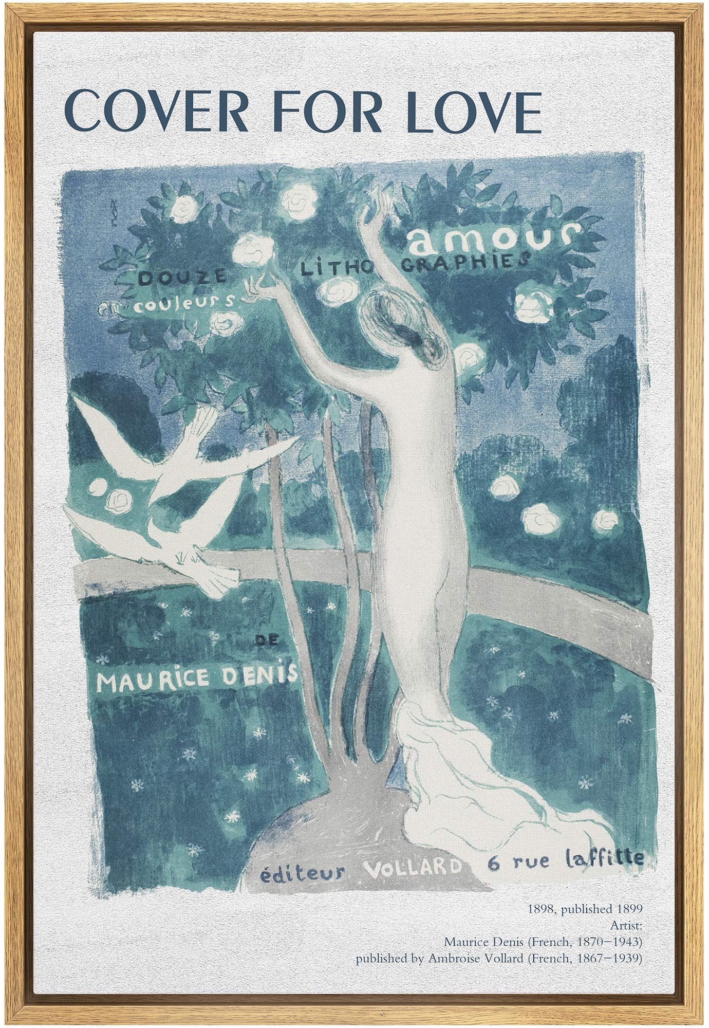 Idea4Wall Framed Canvas Print Wall Art Cover For Love Master Artist Maurice Denis Nature Wilderness Oil Painting Impressionism T