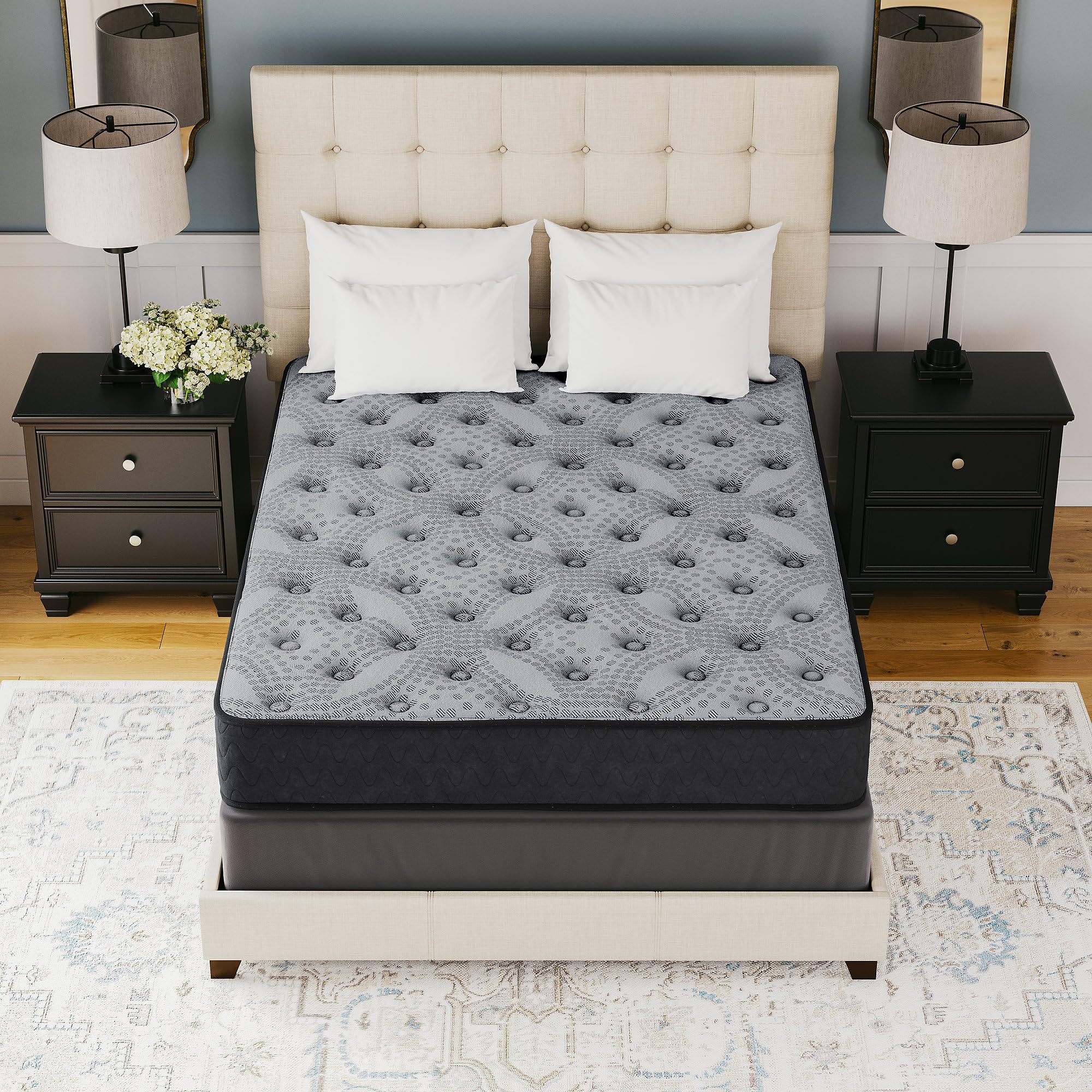 Signature Design By Ashley King Size Comfort Plus 10 Inch Hybrid Mattress With Lumbar Support Gel Memory Foam