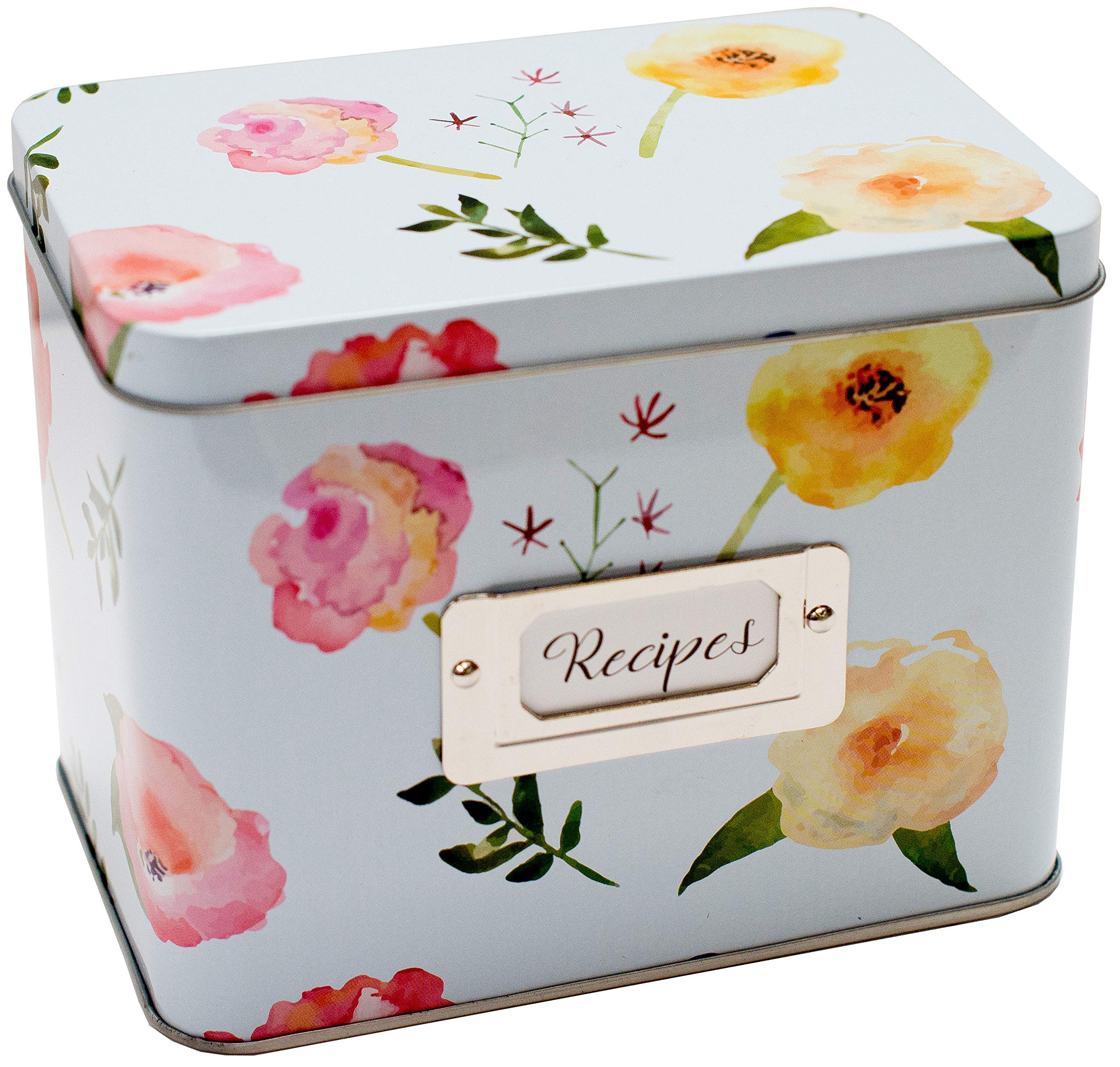 Heart & Berry Recipe Box With Cards And Dividers - Includes 24 4X6 Recipe Cards And 12 Dividers - Recipe Cards And Box Set - Com