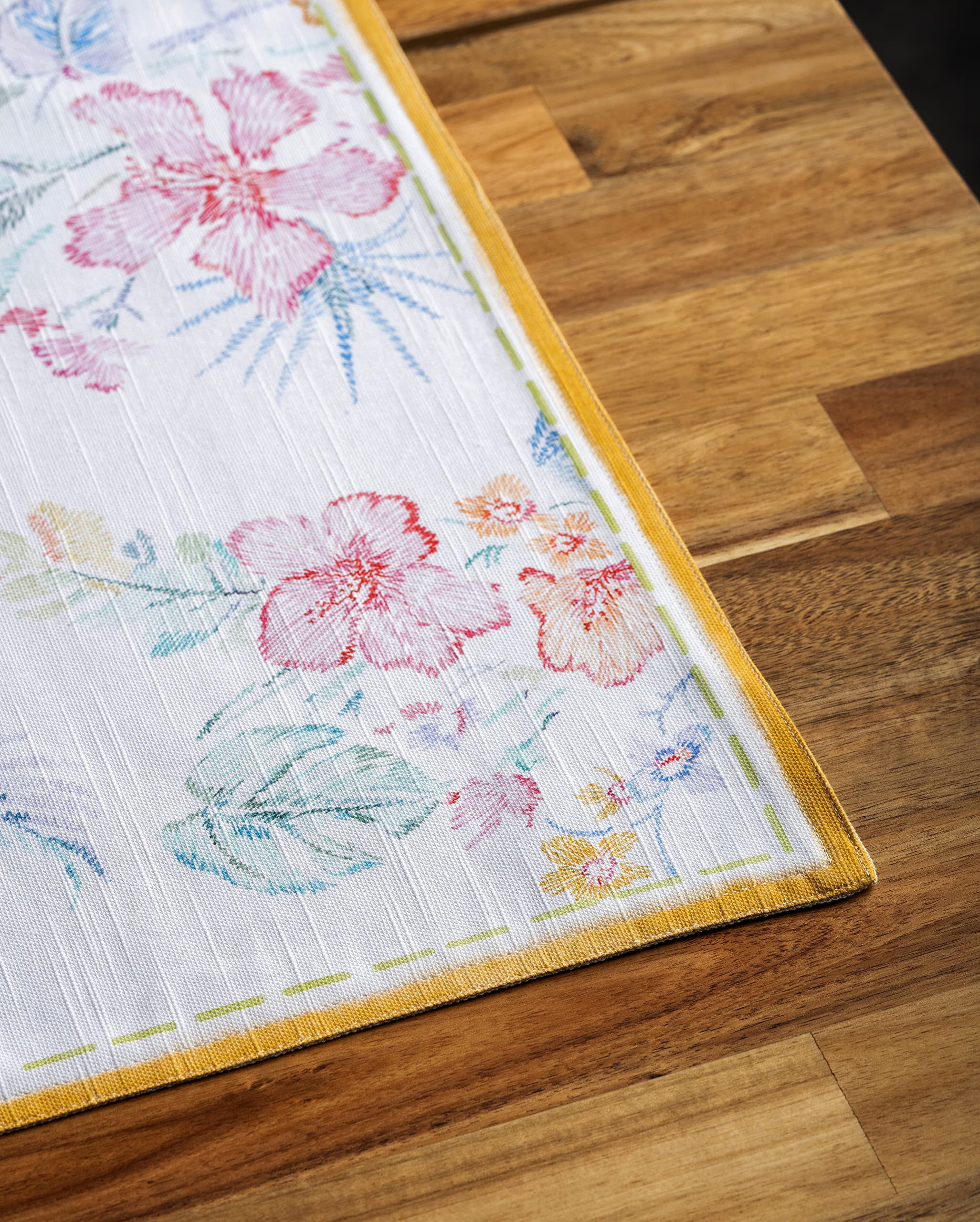 Maison D' Hermine Placemats 100% Cotton Decorative Cloth Place Mat Washable Dinner Placemat, Holiday, Dinner, Baby Shower & Dini