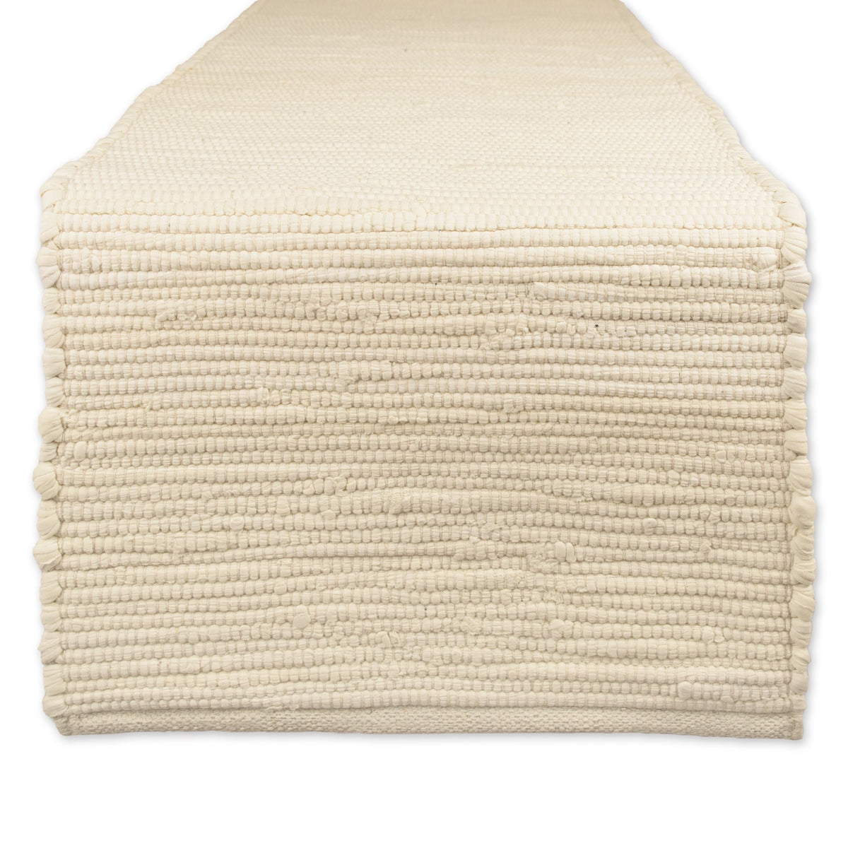 Dii Handmade Chindi Tabletop, Reversible And Machine Washable, Table Runner, 14X72, Natural