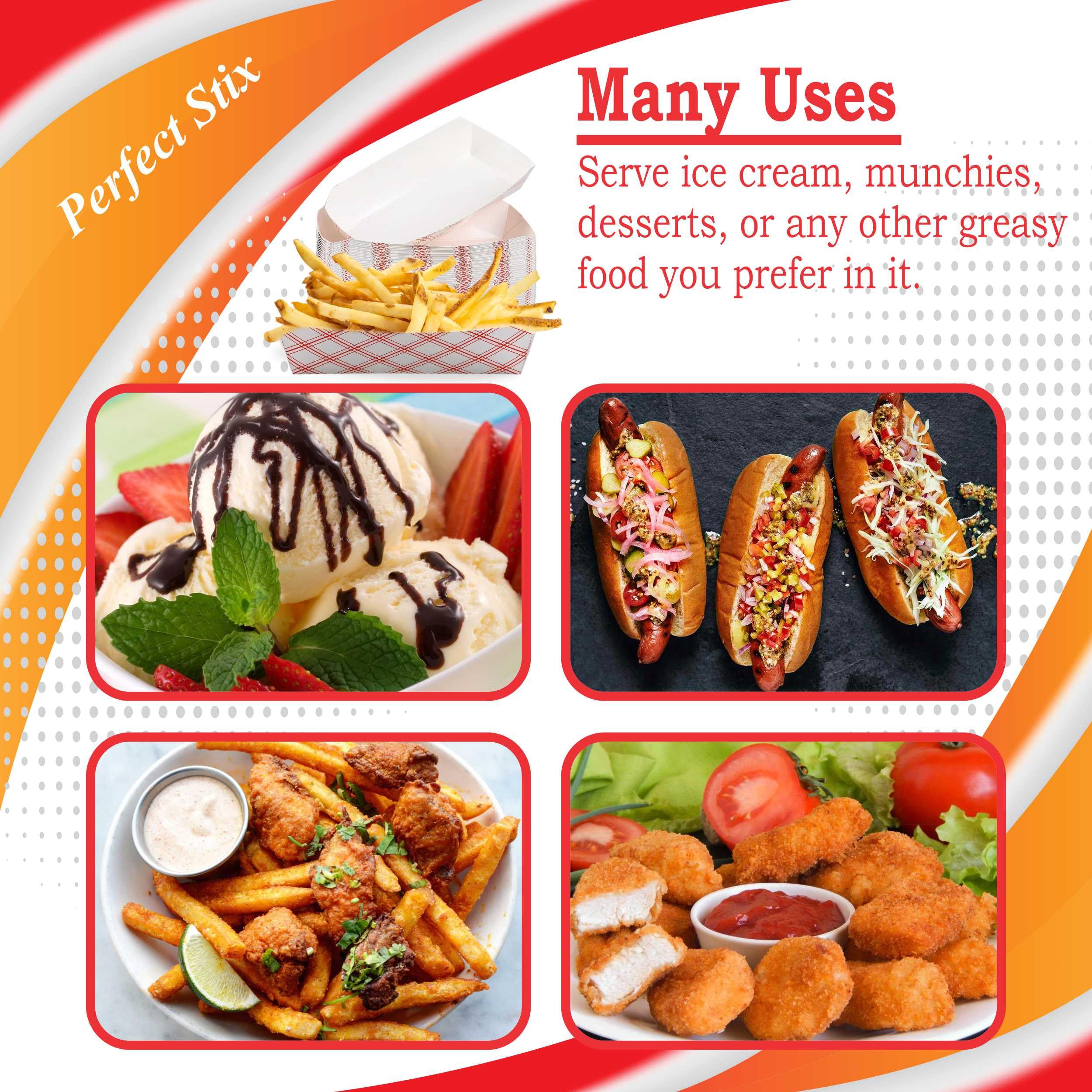 7'' Paper Hot Dog Trays- Pack Of 50Ct