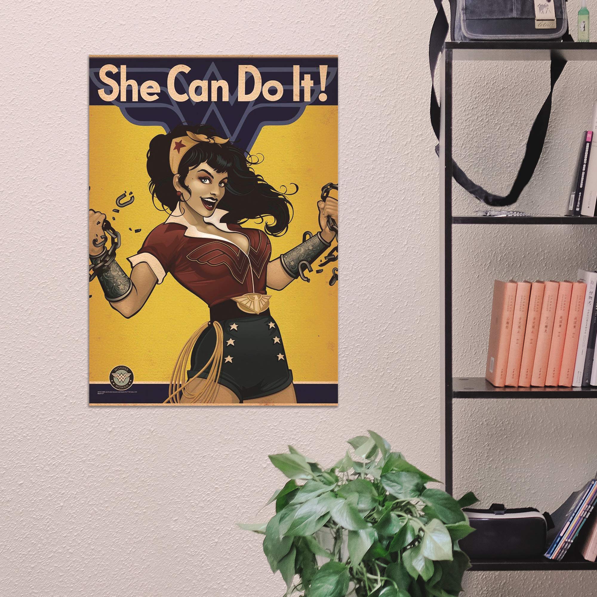 Mightyprint Dc Comics - Bombshell Wonder Woman - Justice League - Durable 17    X 24 Wall Art - Not Made Of Paper - Officially L