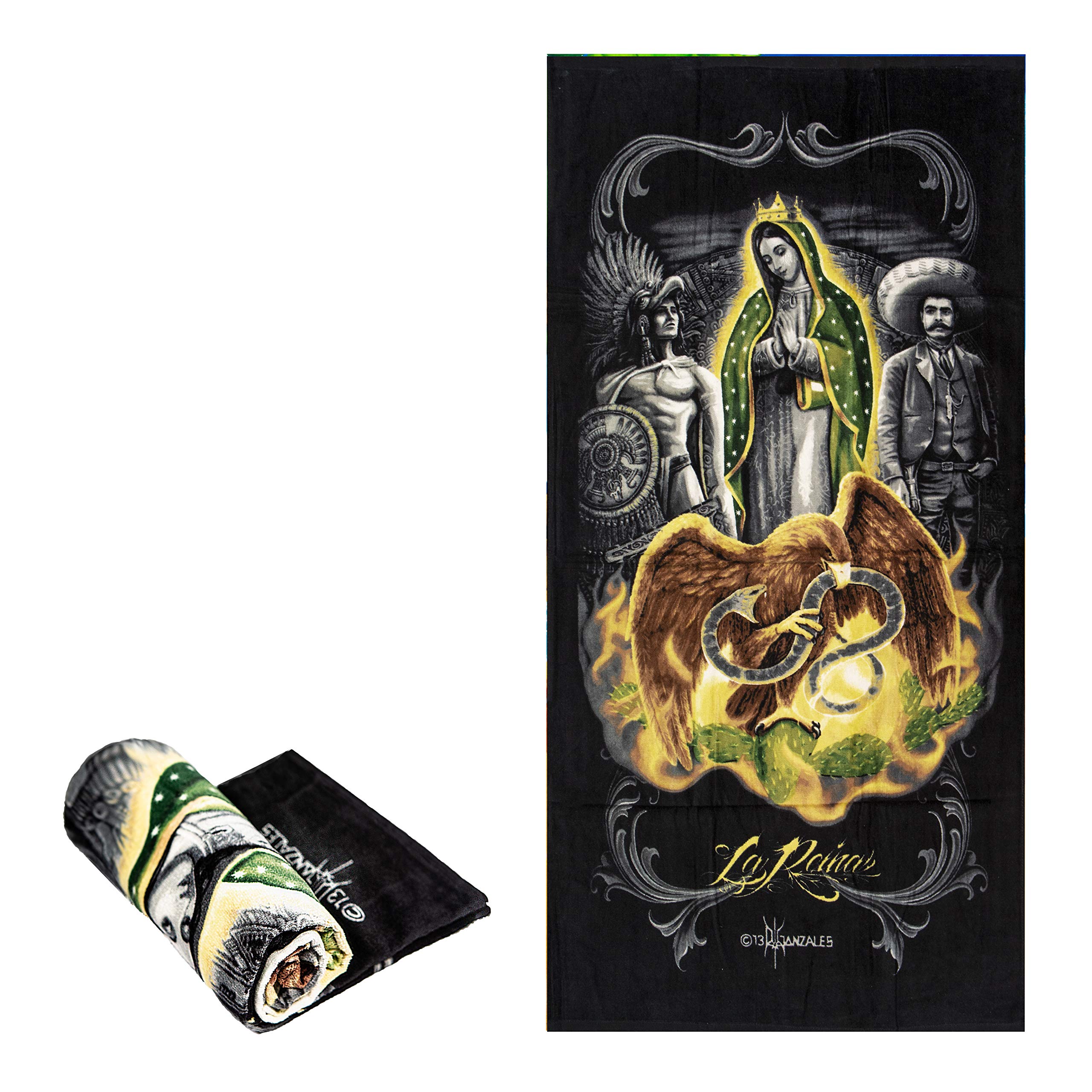 Jpi La Reina Beach Towel - 30'' X 60'' - Officially Licensed By Dga - Special Edition - Super Soft Blanket - 100% Cotton