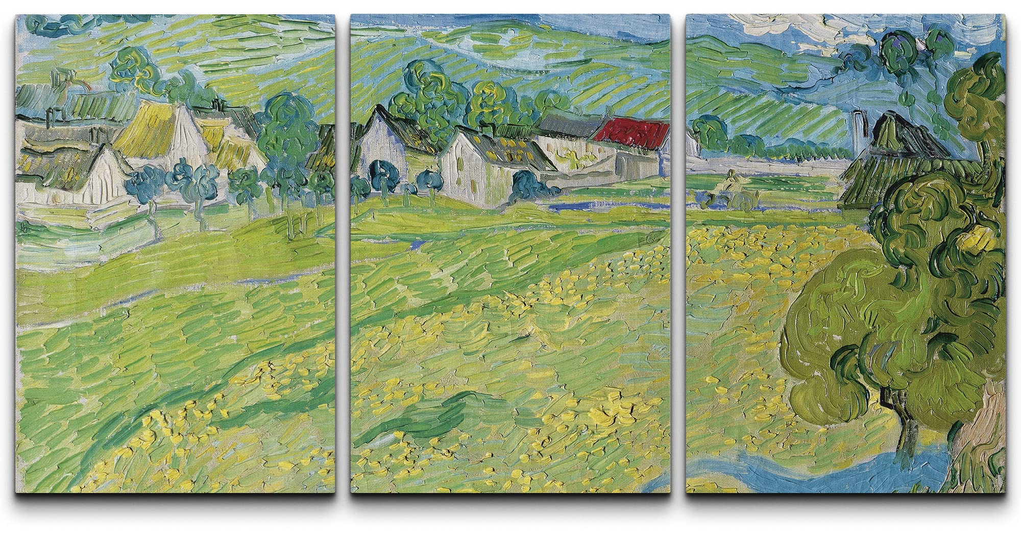 Wall26 Canvas Print Wall Art Set View Of Vessenots Near Auvers Vincent Van Gogh Classical Illustrations Fine Art Decorative Hist