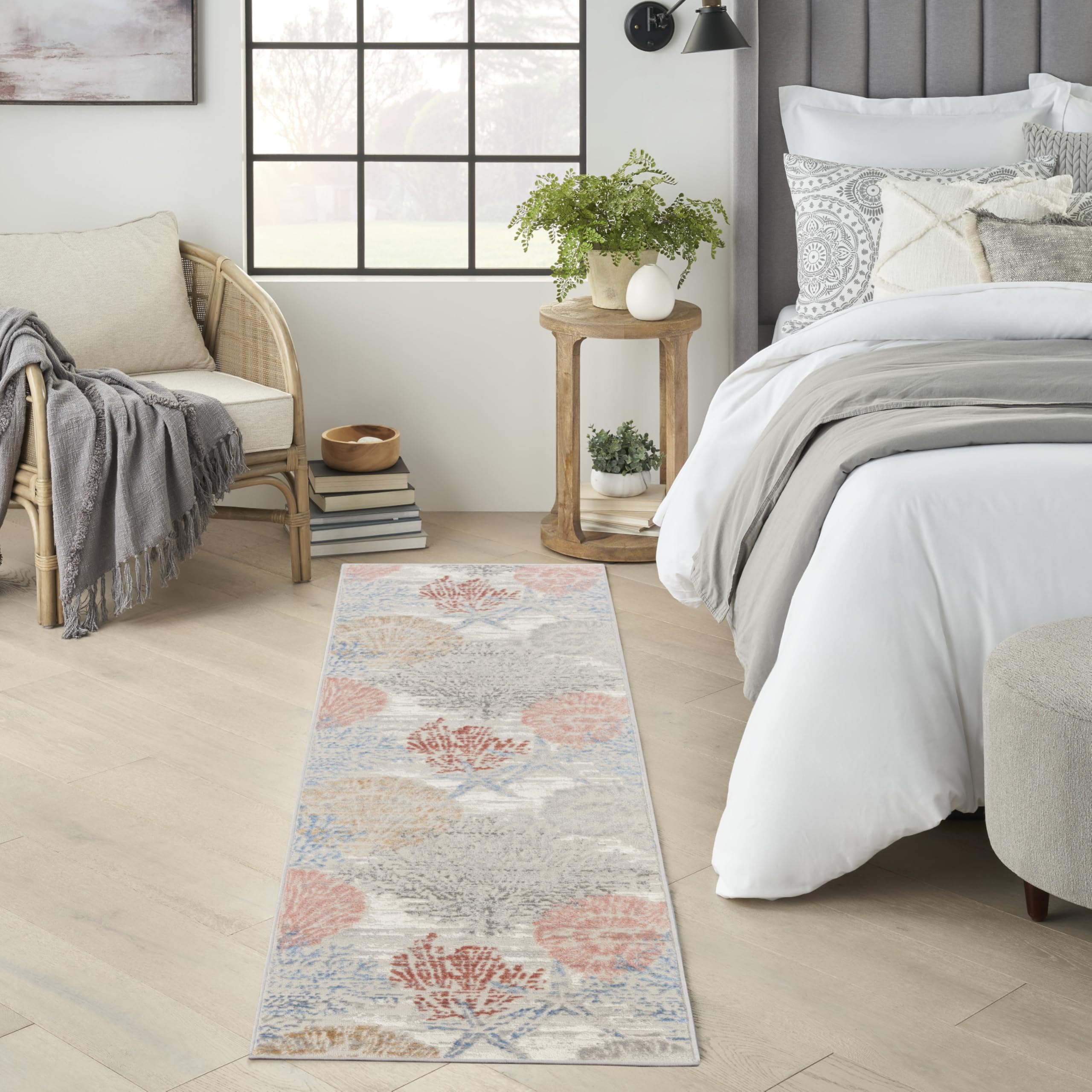 Nourison Pompeii 8 Runner Multi-Color Fabric Area Rug