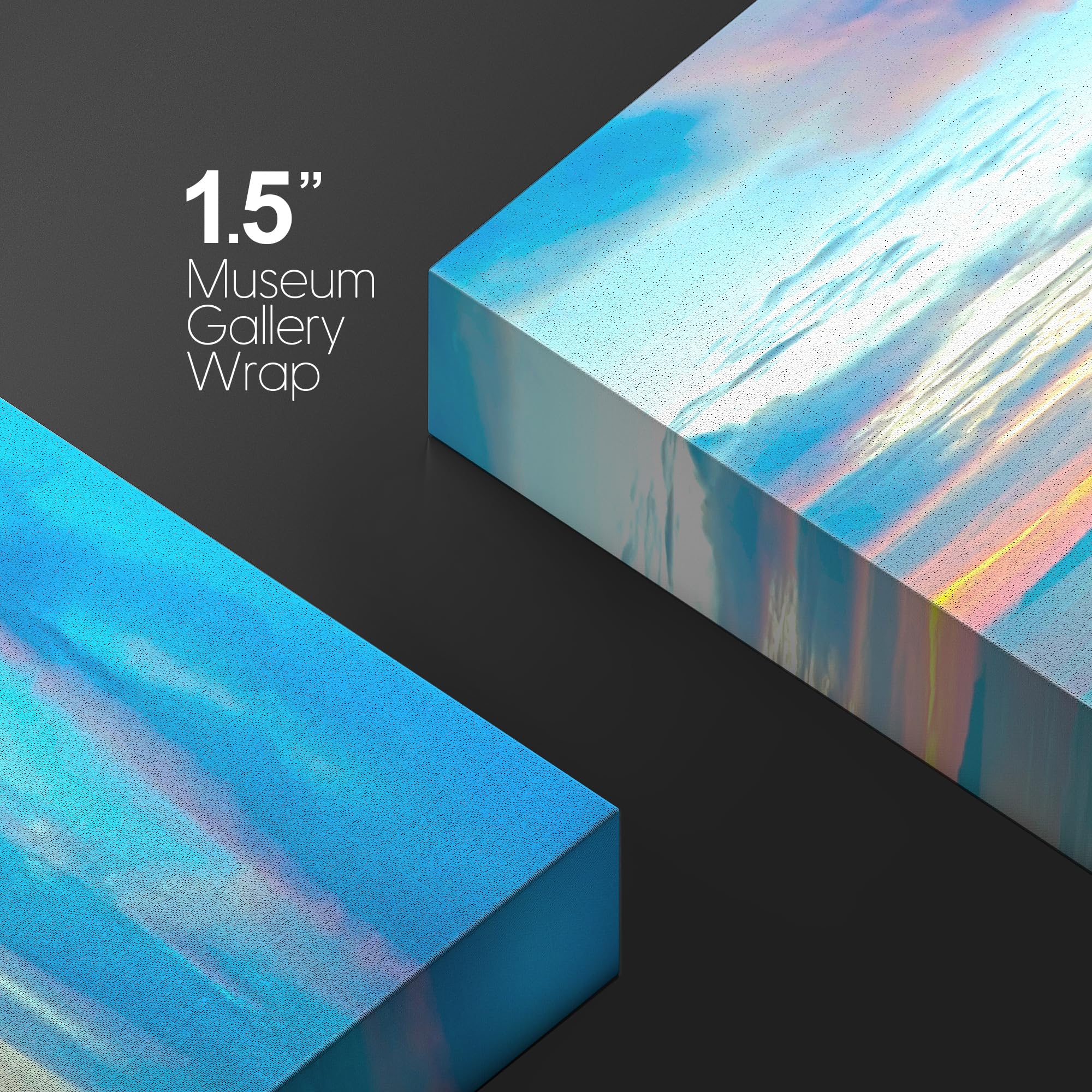 Wall26 Canvas Print Wall Art Vibrant Pastel Sunset Santorini Greece Nature Wilderness Photography Realism Rustic Scenic Landscap