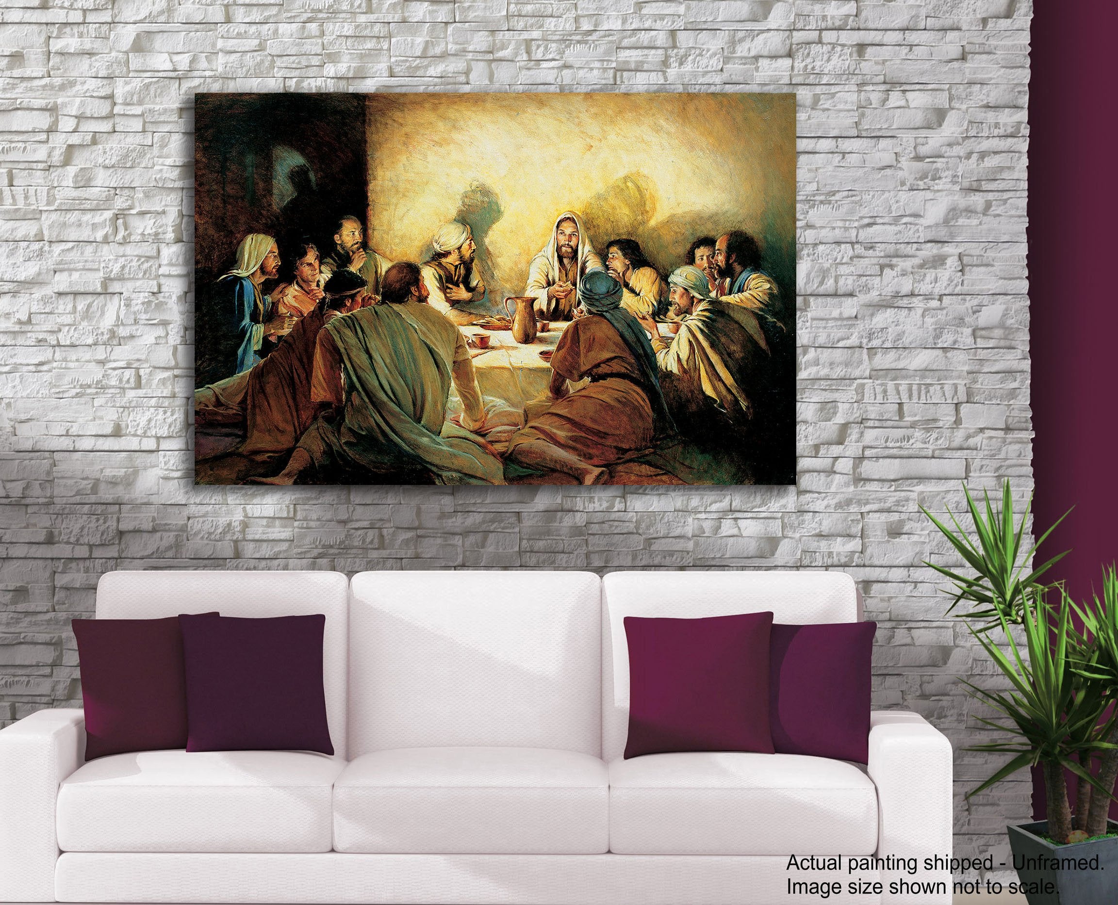 Tamatina Jesus Canvas Paintings - Jesus With His Disciples - Roman Catholic Church Paintings - Religious Canvas Paintings - Jesu