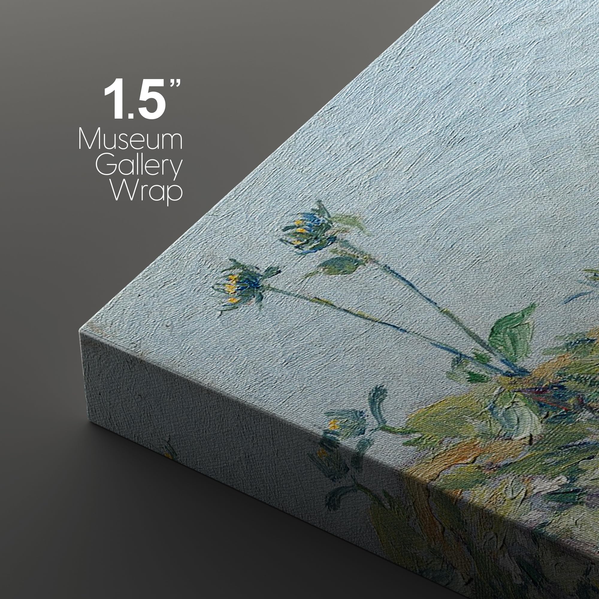 Wall26 Canvas Print Wall Art Set Watercolor Pastel Flower Field Coastal Landscape Nature Wilderness Illustrations Modern Art Dec