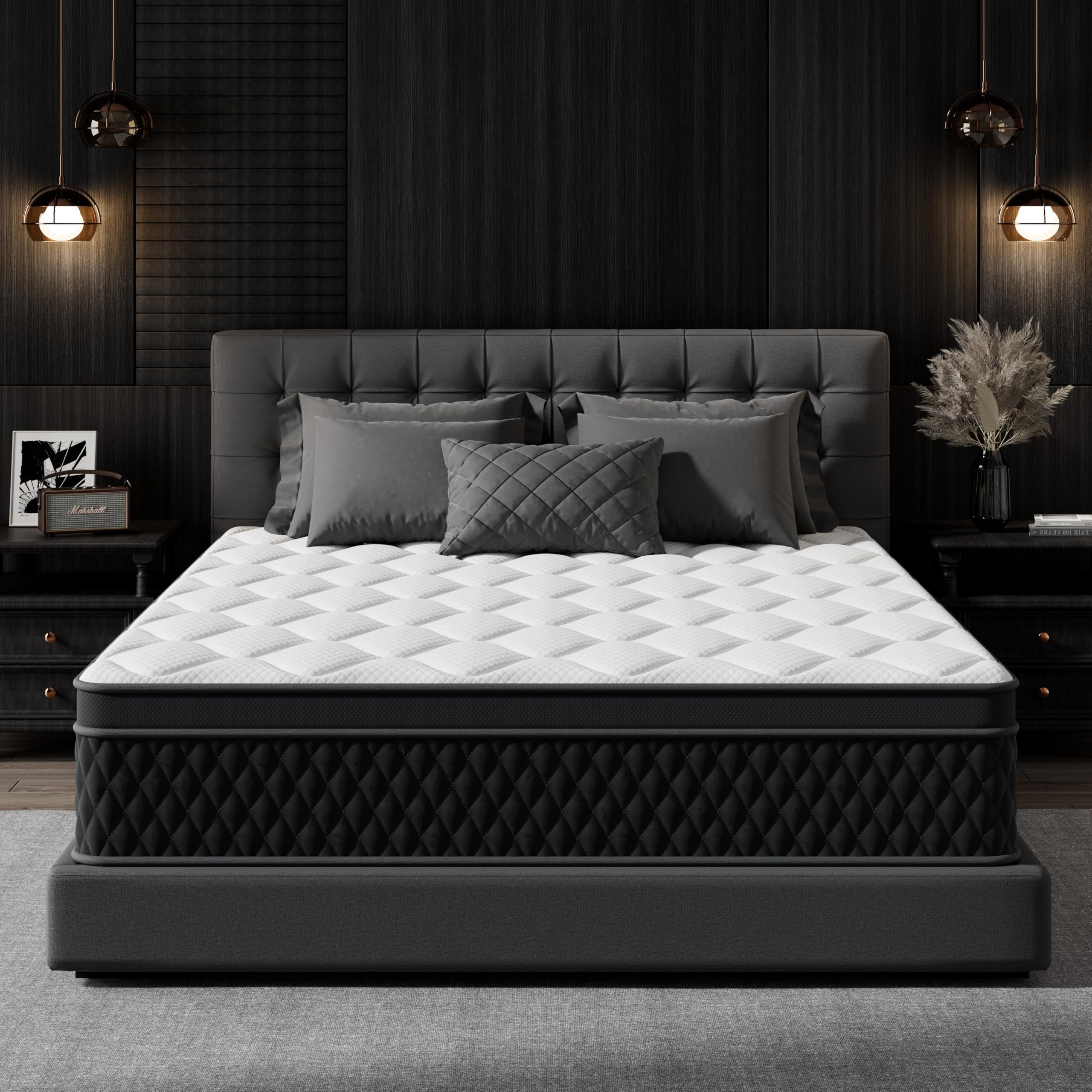 Bedtter 10 Inch Full Size Mattress,Memory Foam Hybrid Mattress In A Box,Individually Pocketed Springs For Isolate Motion, Pressu