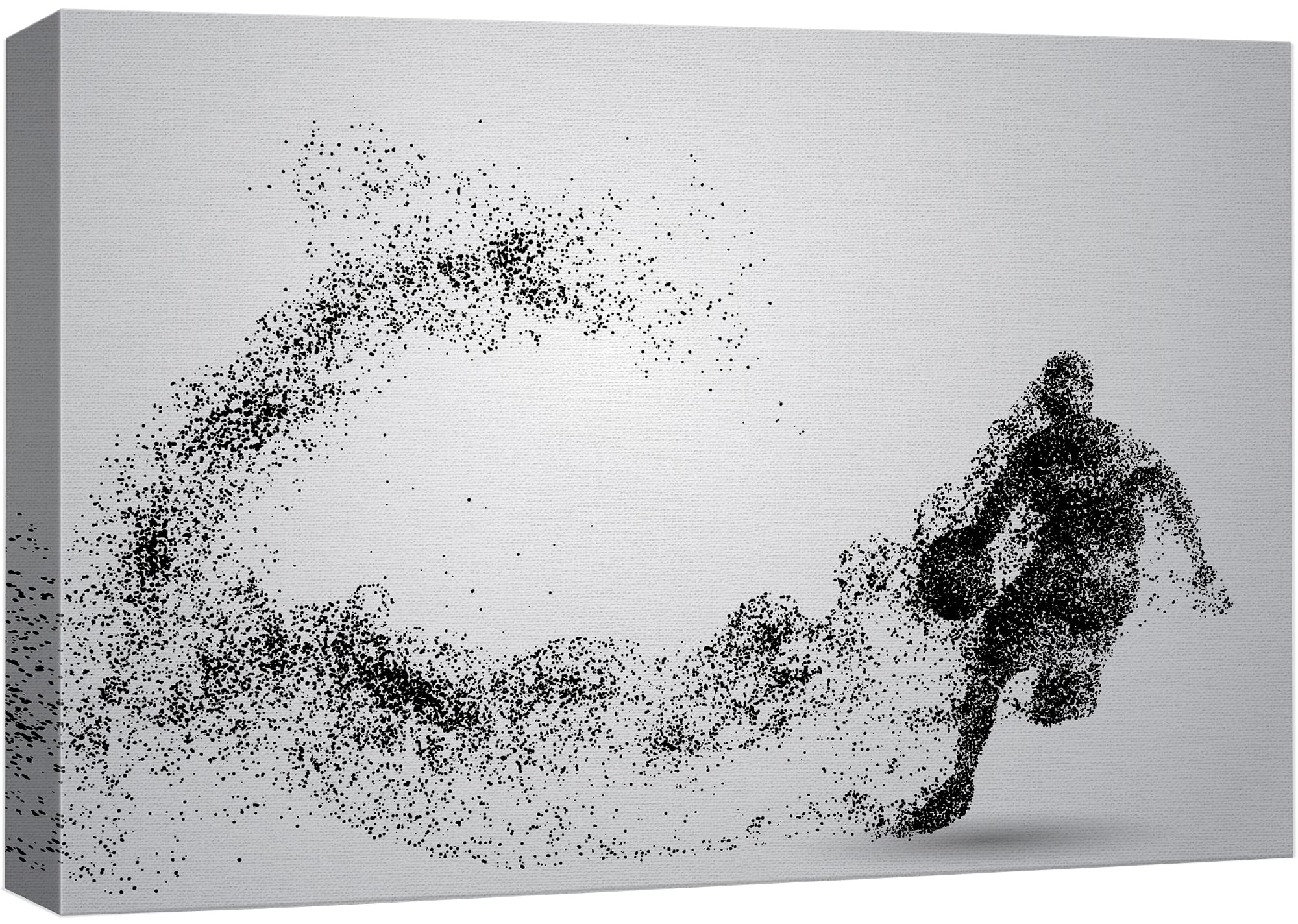 Wall26 Canvas Print Wall Art Dot Explosion Basketball Player Dribbling Ball Sports Athletes Digital Art Modern Art Rustic Scenic