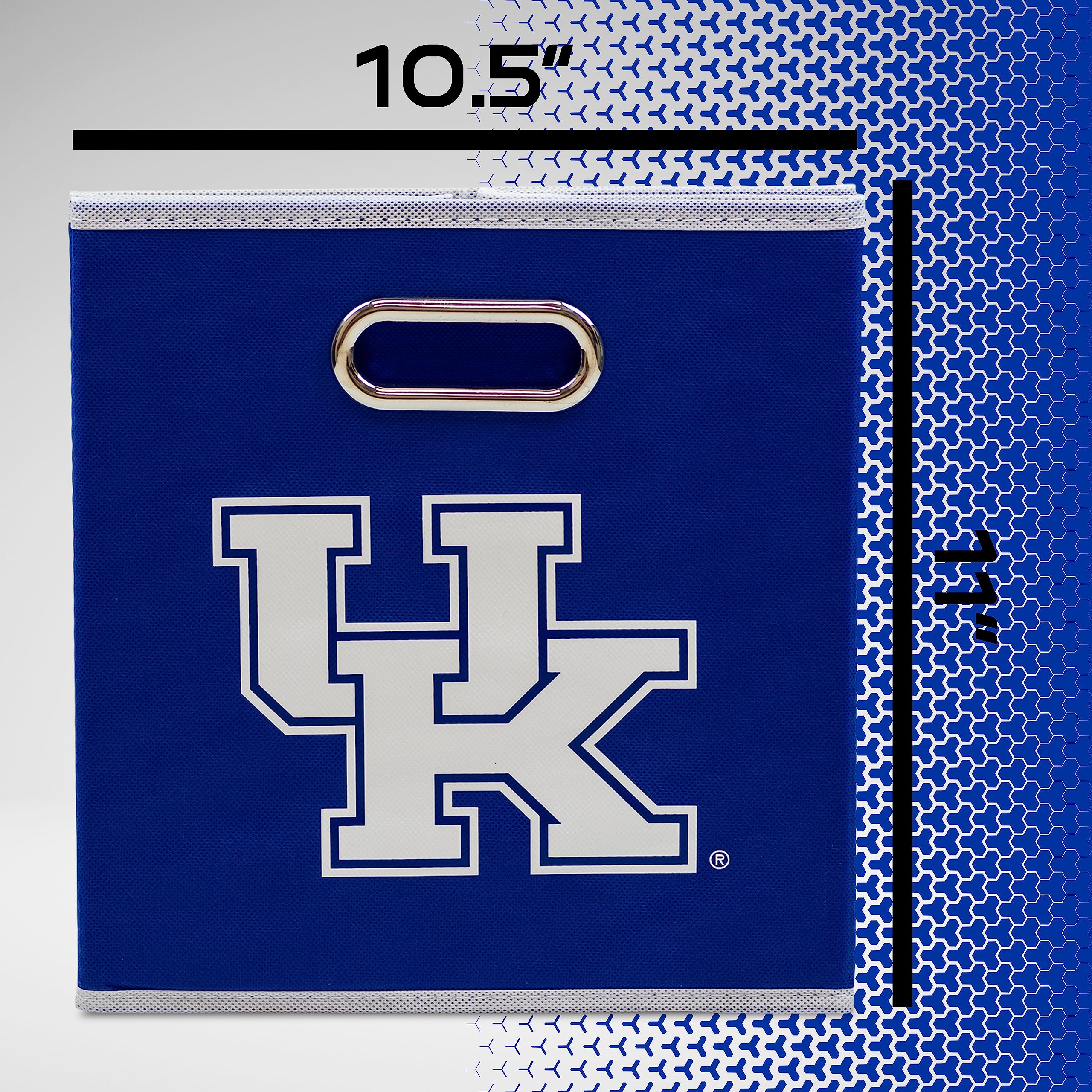 Franklin Sports Ncaa Kentucky Wildcats Collapsible Storage Bin - Made To Fit Storage Bin Shelf Organizers - 10.5'' X 10.5''