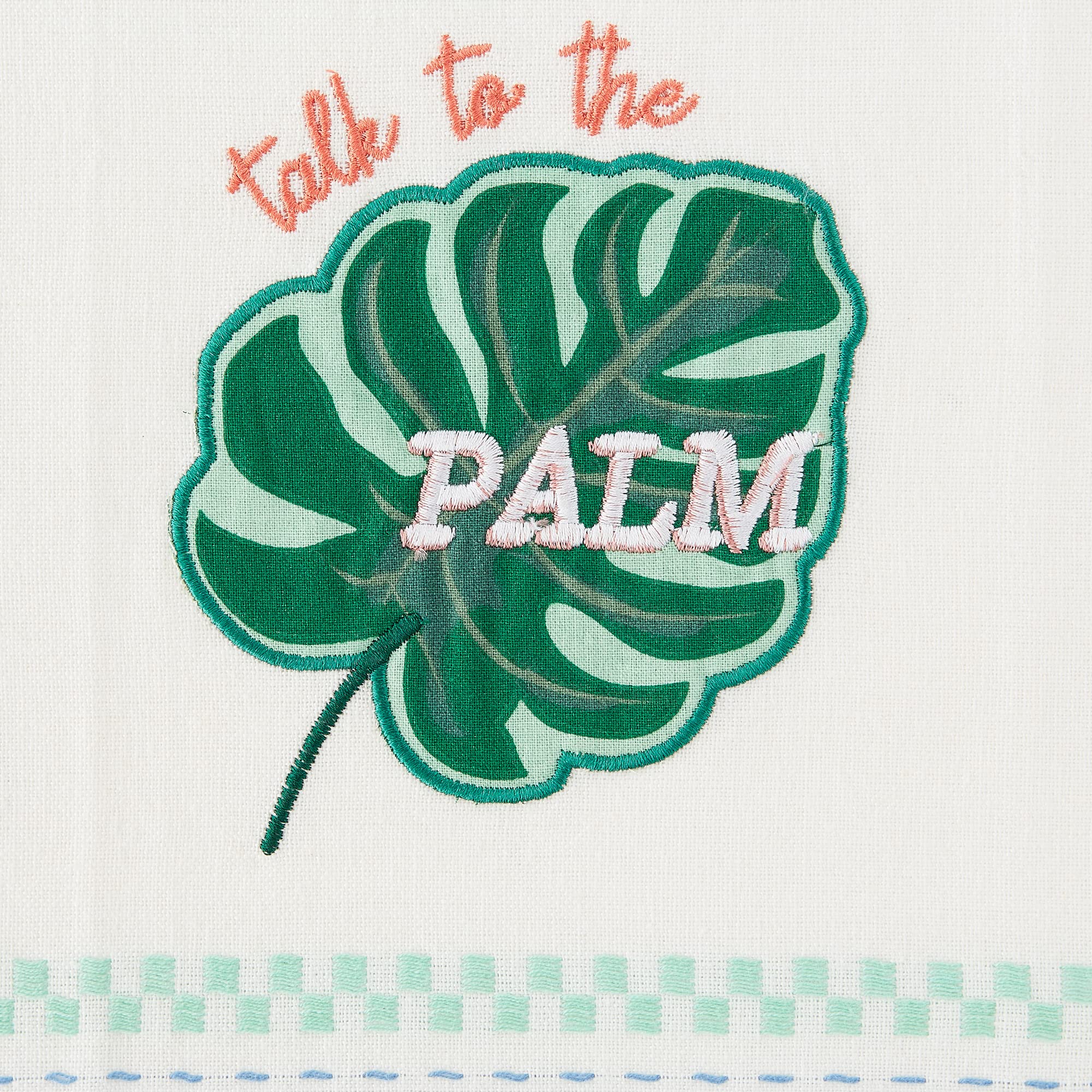 Dii Summer Basics Kitchen Collection Tropical Dishtowel Set, 18X28, Talk To The Palm