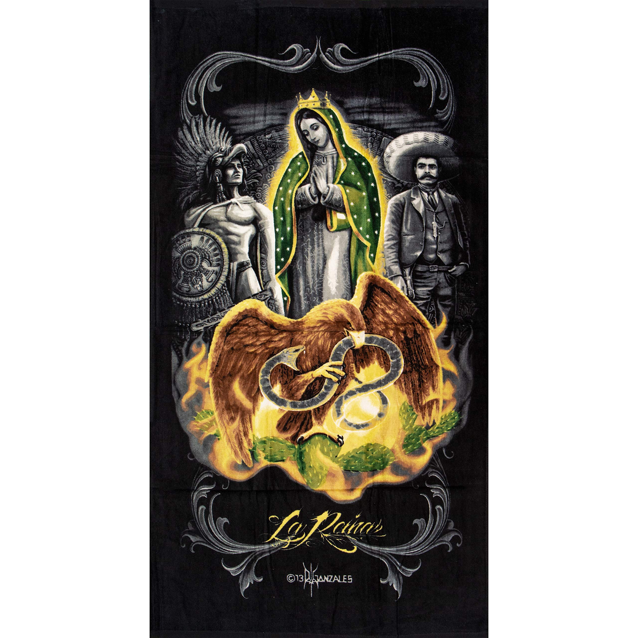 Jpi La Reina Beach Towel - 30'' X 60'' - Officially Licensed By Dga - Special Edition - Super Soft Blanket - 100% Cotton
