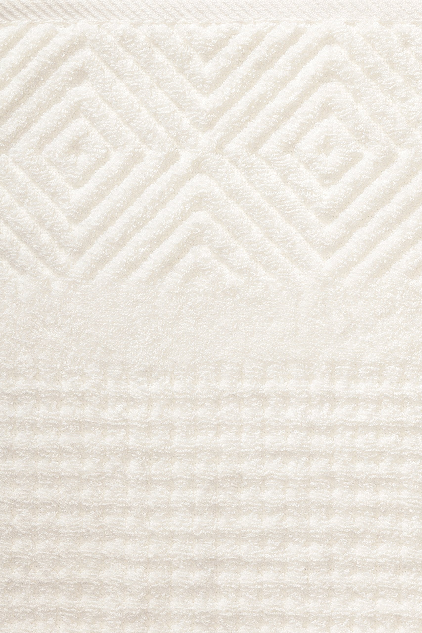 Texere 100% Organic Cotton Jacquard 650 Gsm Premium Bath Towel Set - Extra Absorbent Quick Dry And Plush (Cable, Light Taupe, 2
