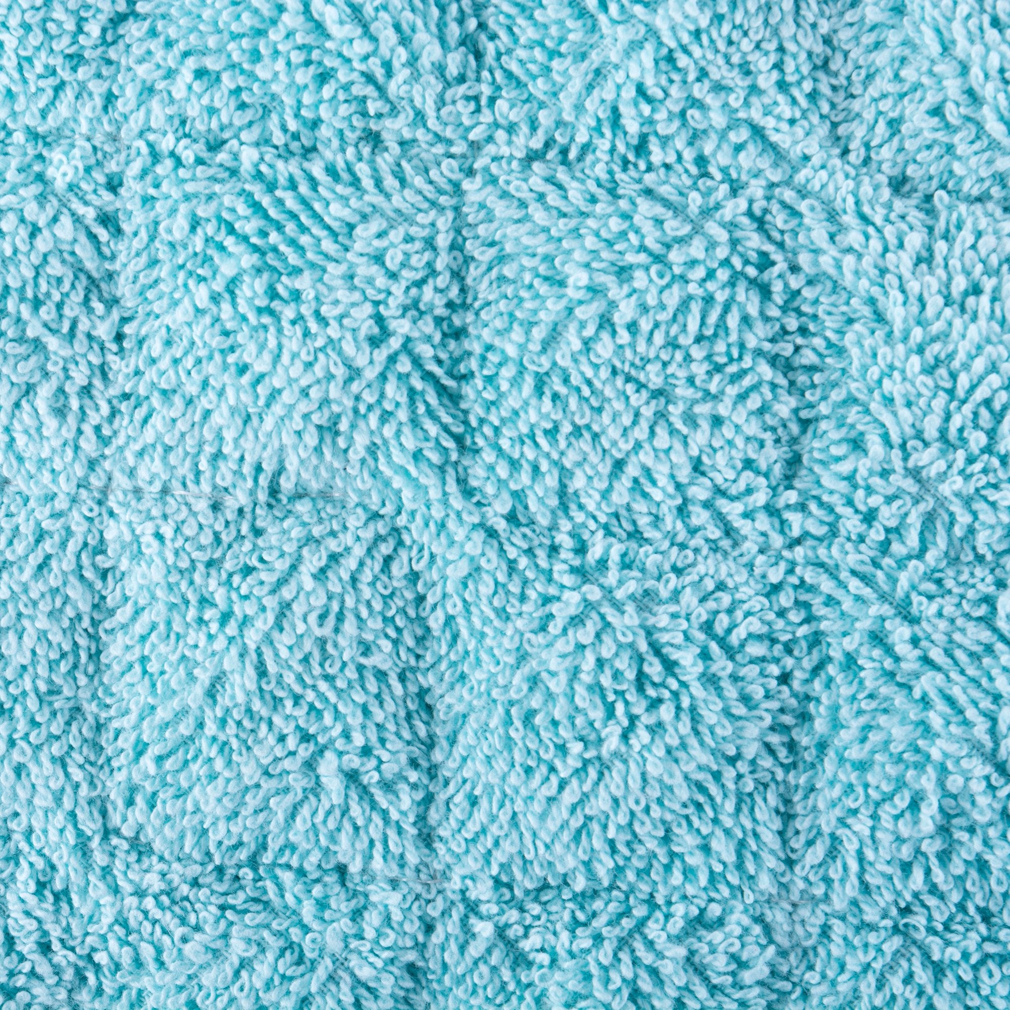 Dii Basic Terry Collection Quilted 100% Cotton, Pan Handle, Aqua, 3 Piece