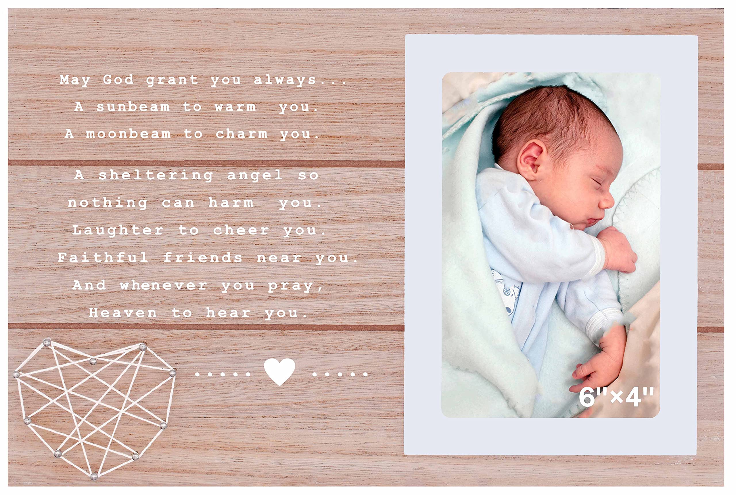 NZY Unique Godchild Baptism Gift-Christening Gift for Godchild Godson Goddaughter-Dedication Present-Blessing Picture Frame from