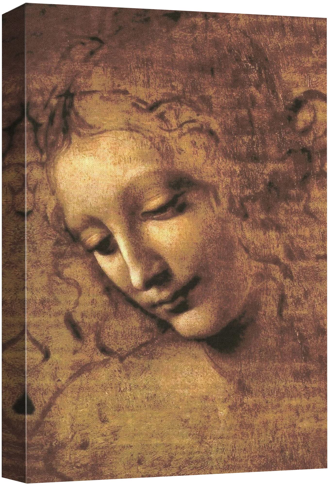 Wall26 Canvas Print Wall Art Head Of A Woman By Leonardo Da Vinci Historic Cultural Illustrations Realism Traditional Scenic Exp