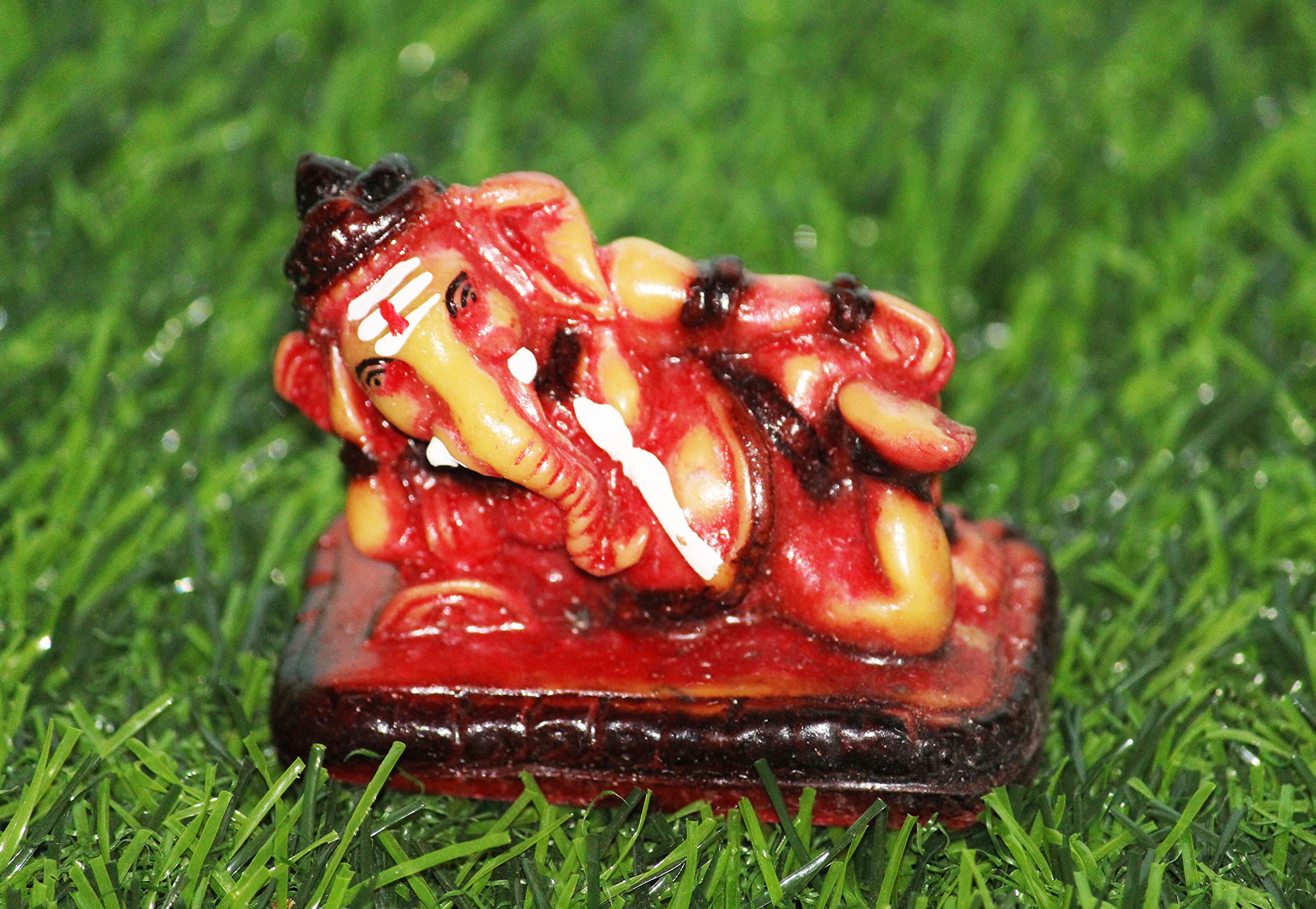 Miss Peach Lord Ganesha Ganesh Ji Idol Ganpati Showpiece Decorative Statue Murti For Home Dcor Entrance Office Temple Diwali Poo