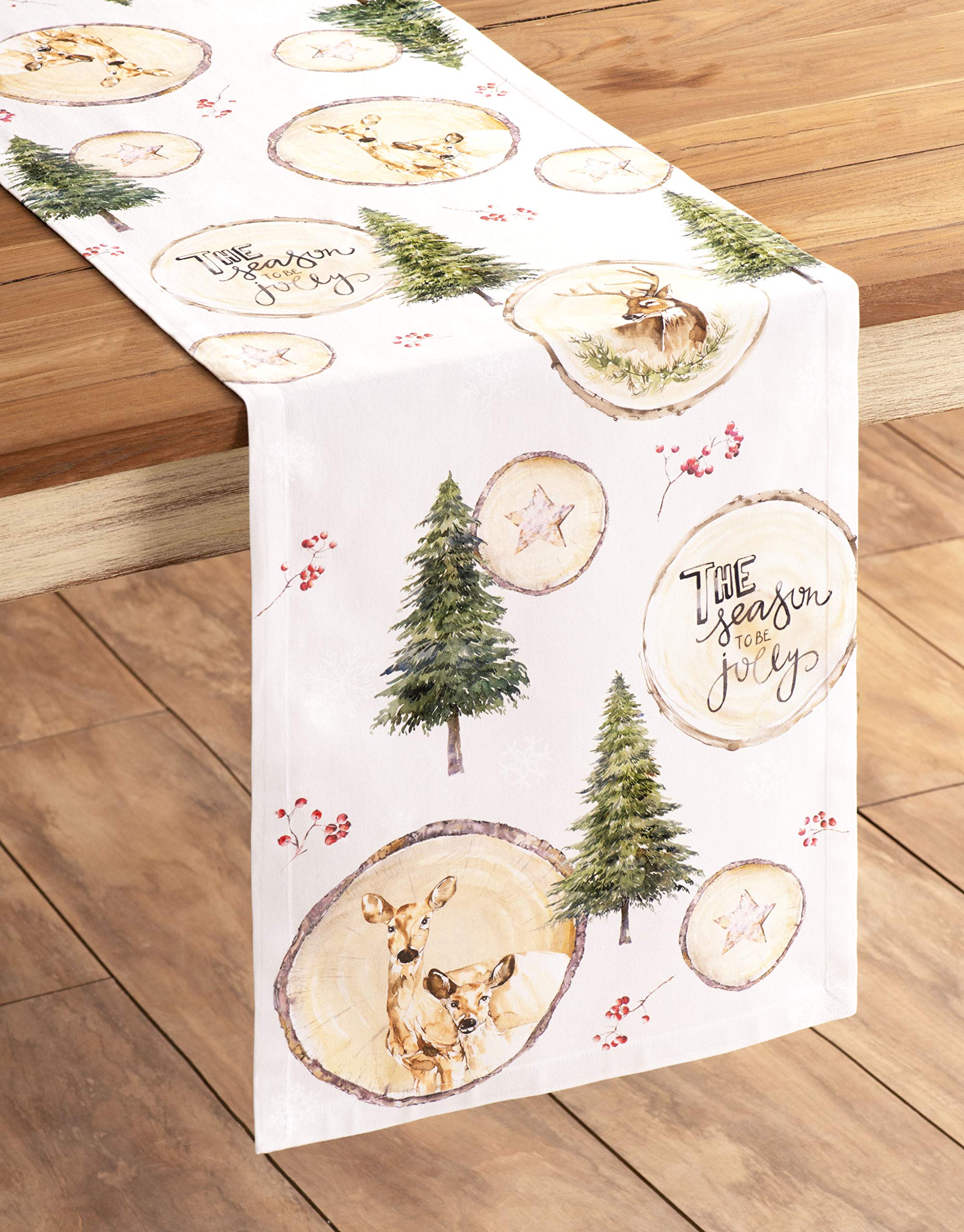 Maison D' Hermine Tablerunners 100% Cotton Table Runner Decorative Table Cover For Home, Kitchen, Dining & Camping, Mountain Lif