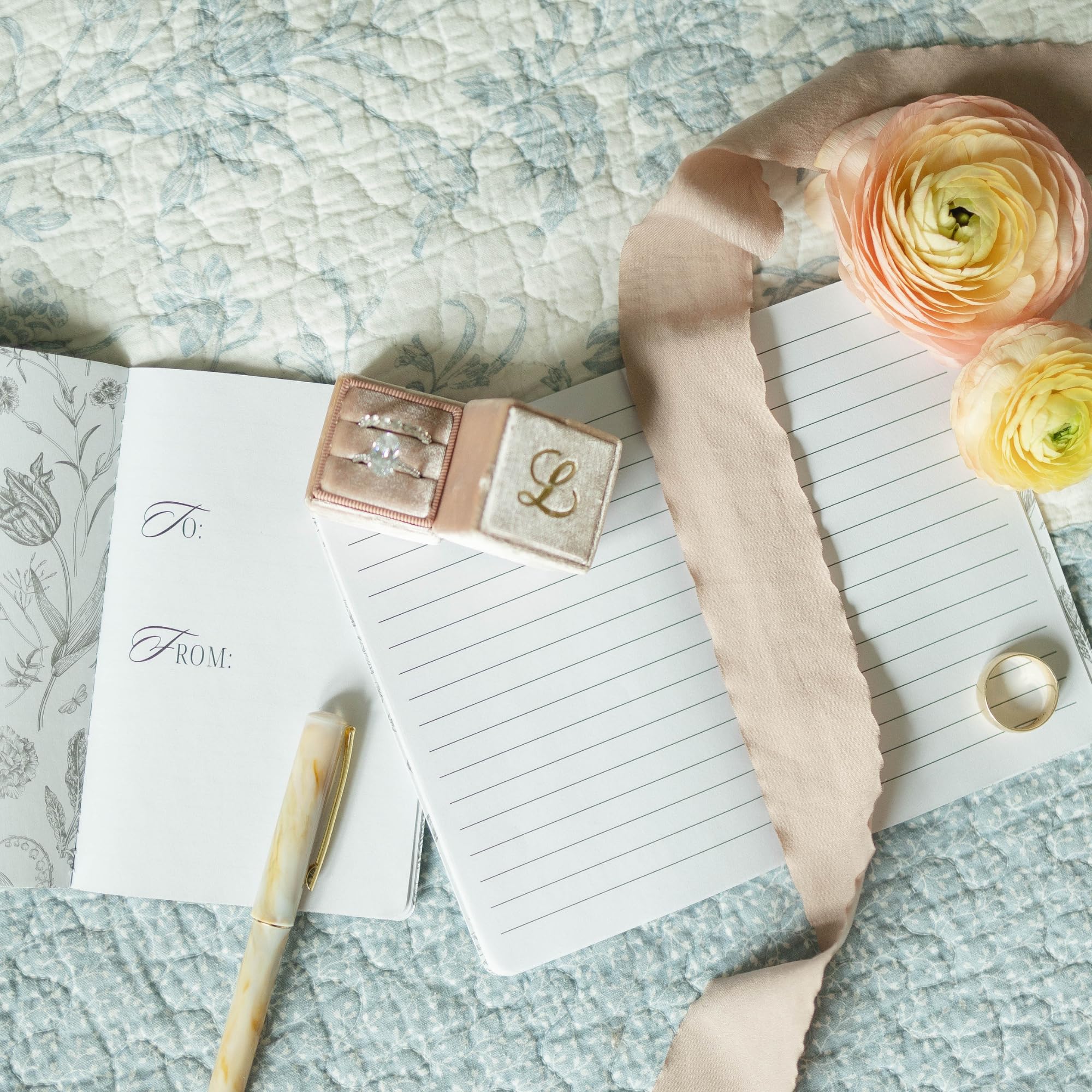 Luxurious Leather Vow Book With Gold Foil Lettering | Vow Books His And Hers | 4X6 His And Her Vows Book Set | Wedding Vow Books