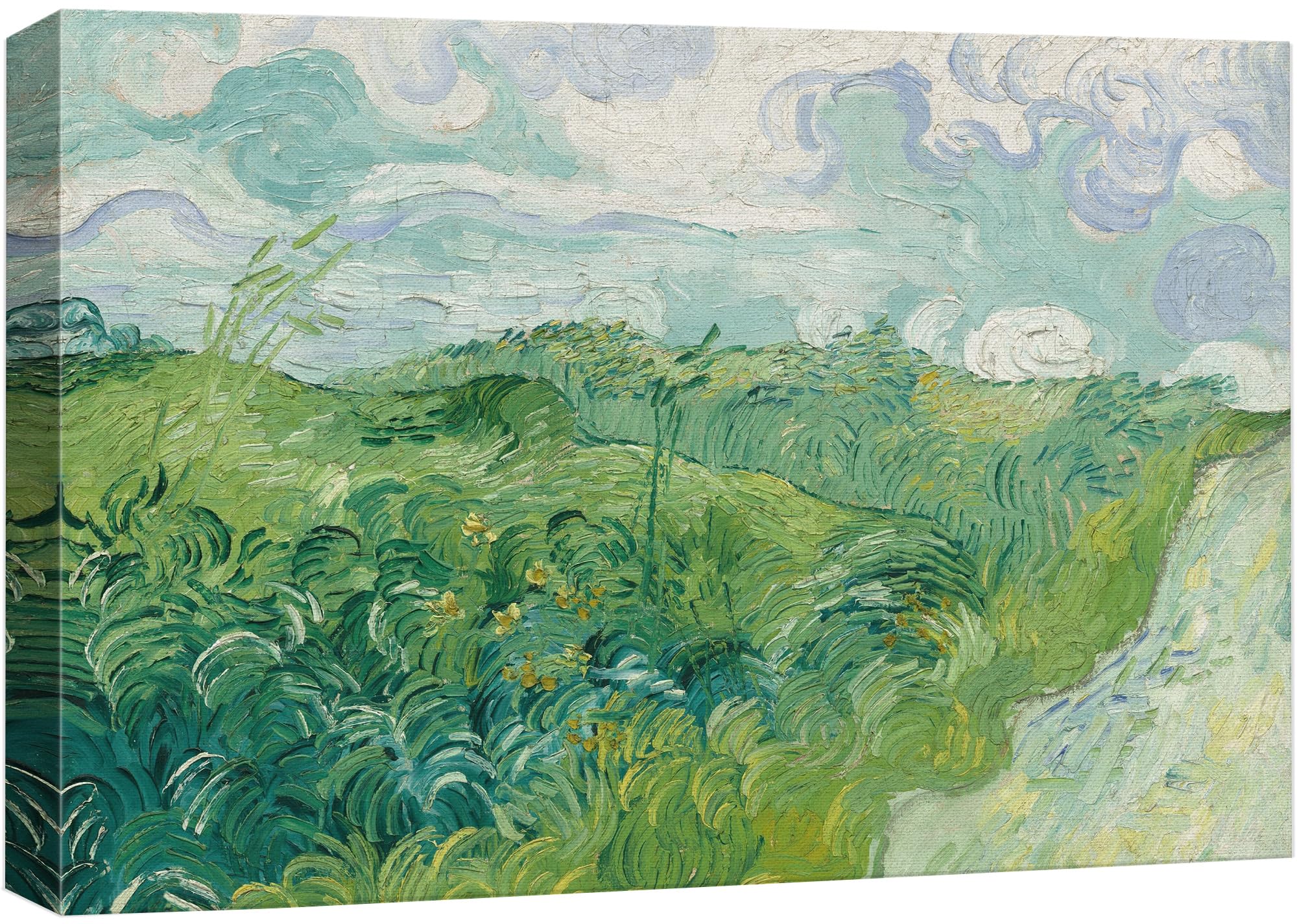 Wall26 Canvas Print Wall Art Green Wheat Fields By Vincent Van Gogh Nature Wilderness Illustrations Modern Art Decorative Floral