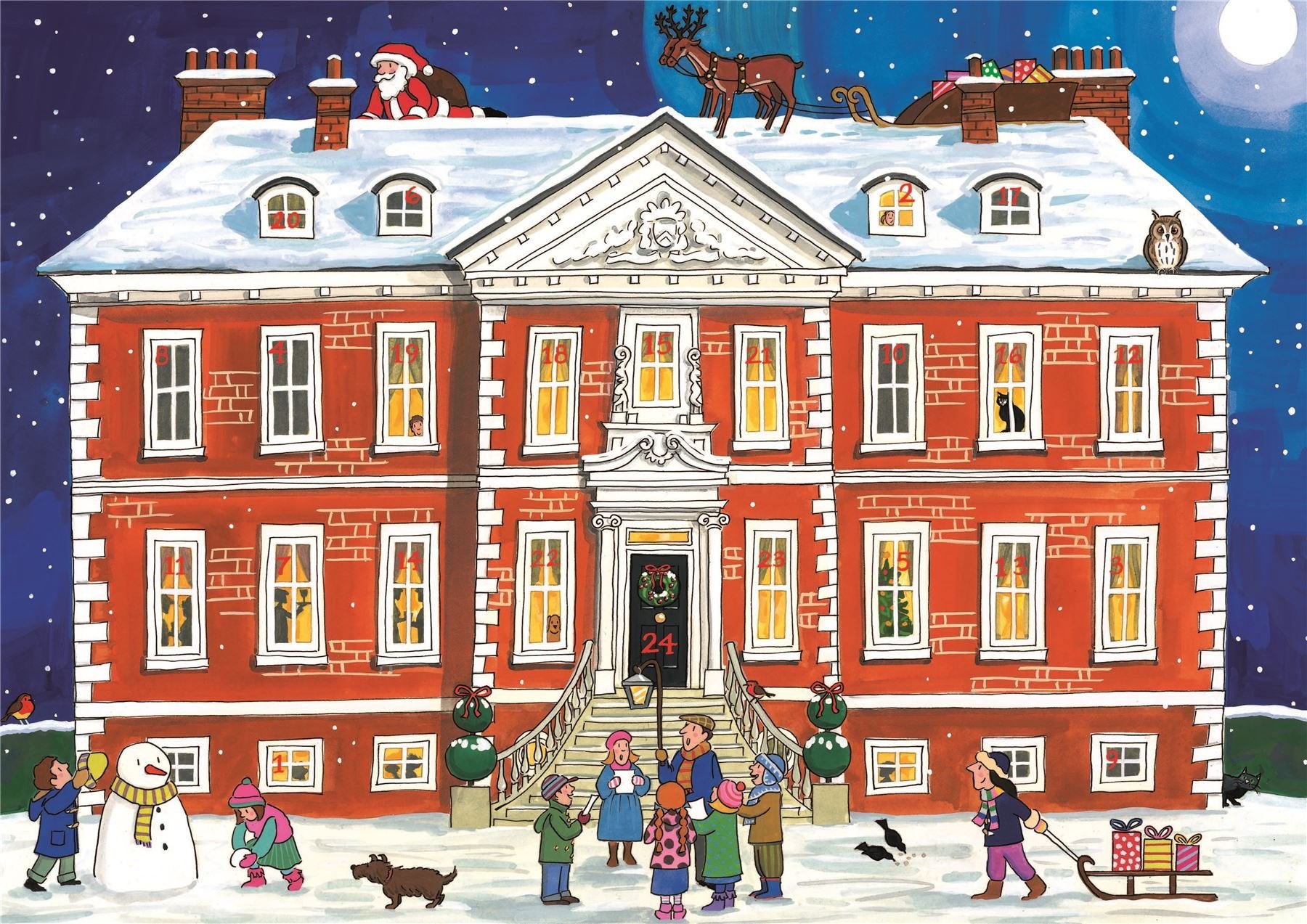 Alison Gardiner Traditional Advent Calendar: Christmas Cottage