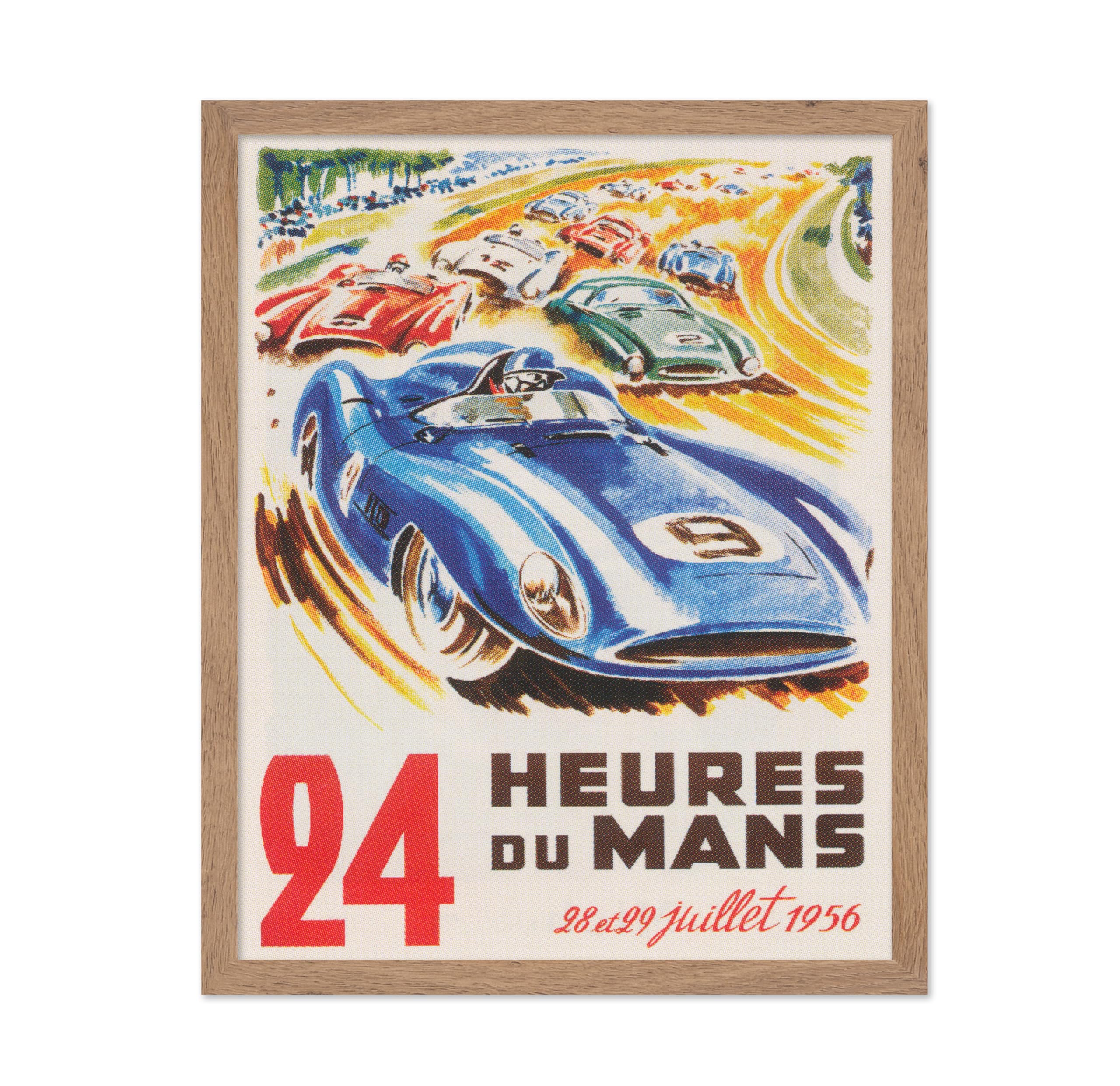 Poster Master Vintage Poster - Vintage France Wall Art - 1956 Sports Car Race Print - 24 Hours of Le Mans Race - Great Wall Deco