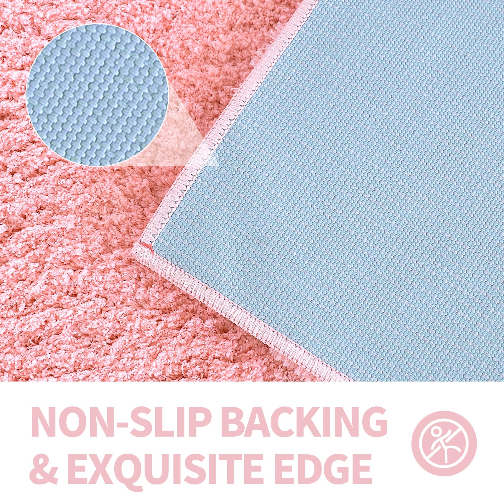 Cozecube Pink Bathroom Rug 59'' X 24'', Bath Mats For Bathroom Non Slip, Ultra Soft Bath Rugs For Bathroom Washable, Plush Micro