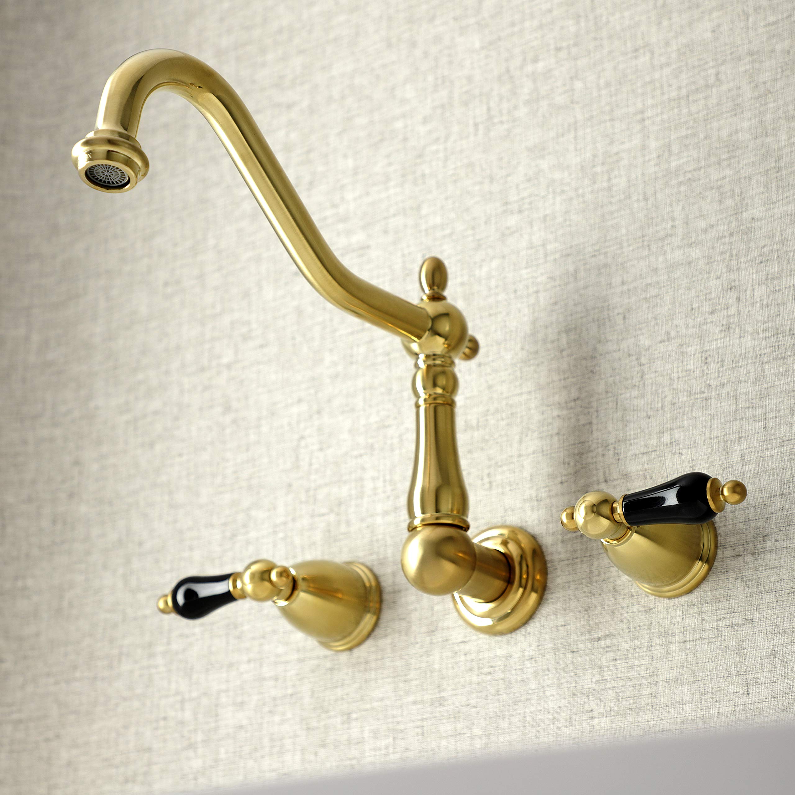Kingston Brass KS1287PKL Duchess Wall Mount Kitchen Faucet  Brushed Brass
