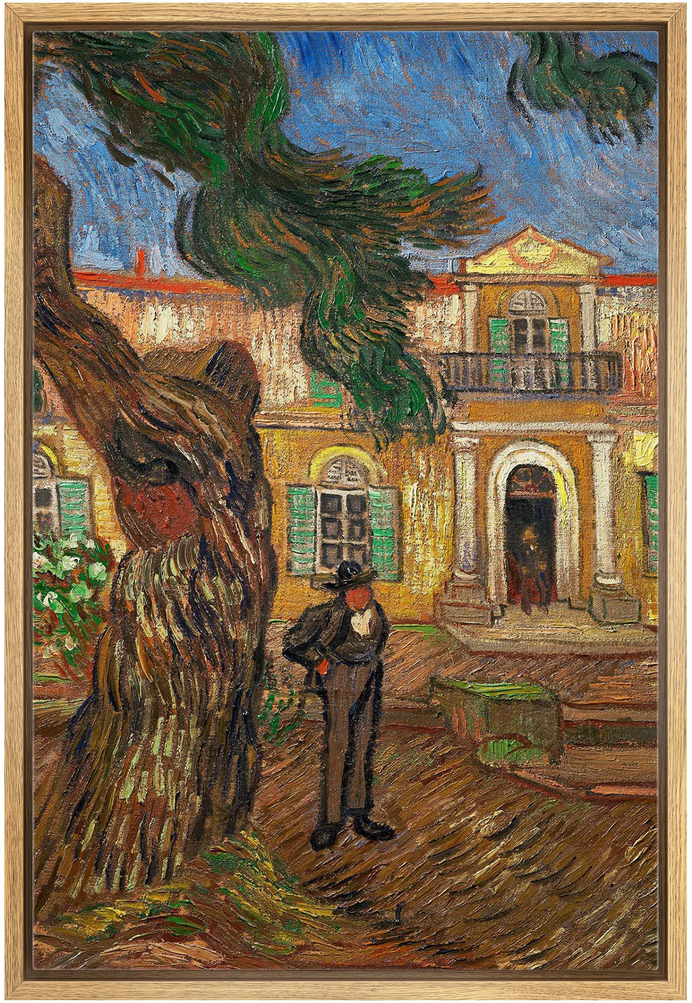 Wall26 Framed Canvas Print Wall Art Garden Of Saint-Paul Hospital By Vincent Van Gogh Classic Historic Illustrations Fine Art De