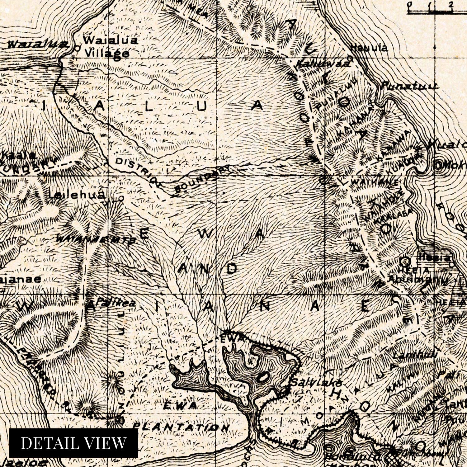 Historix Vintage 1893 Map Of Hawaii - 24X36 Inch Vintage Map Of Hawaiian Islands Wall Art - Hawaii Vintage Map Includes Text And