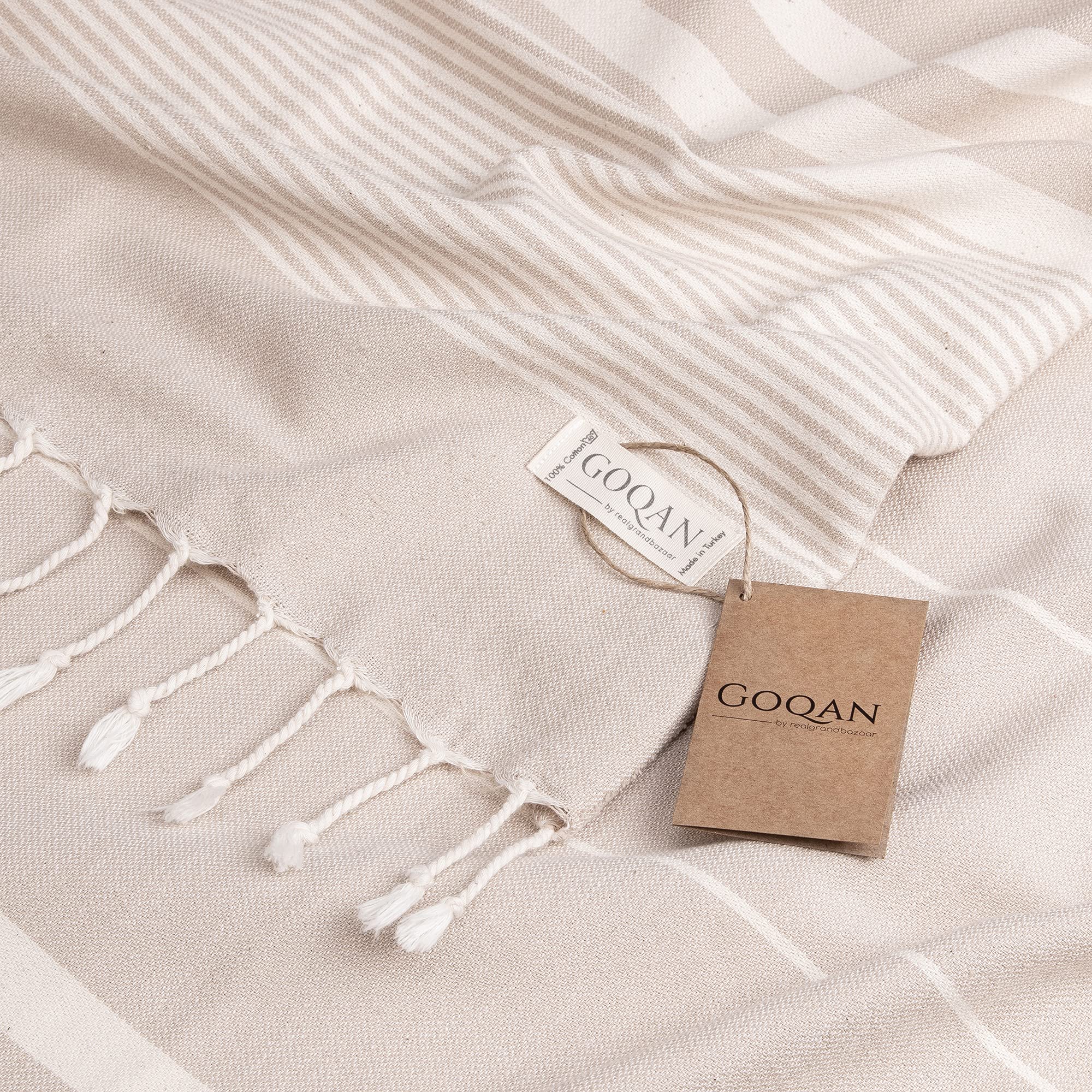 realgrandbazaar Luna Turkish Beach Towel - 100% Cotton Turkish Towel - Pre Washed - No-Shrink - Quick Dry - Soft 39x71 - Large Beach Towels Clearance Oversized - Set can be Made
