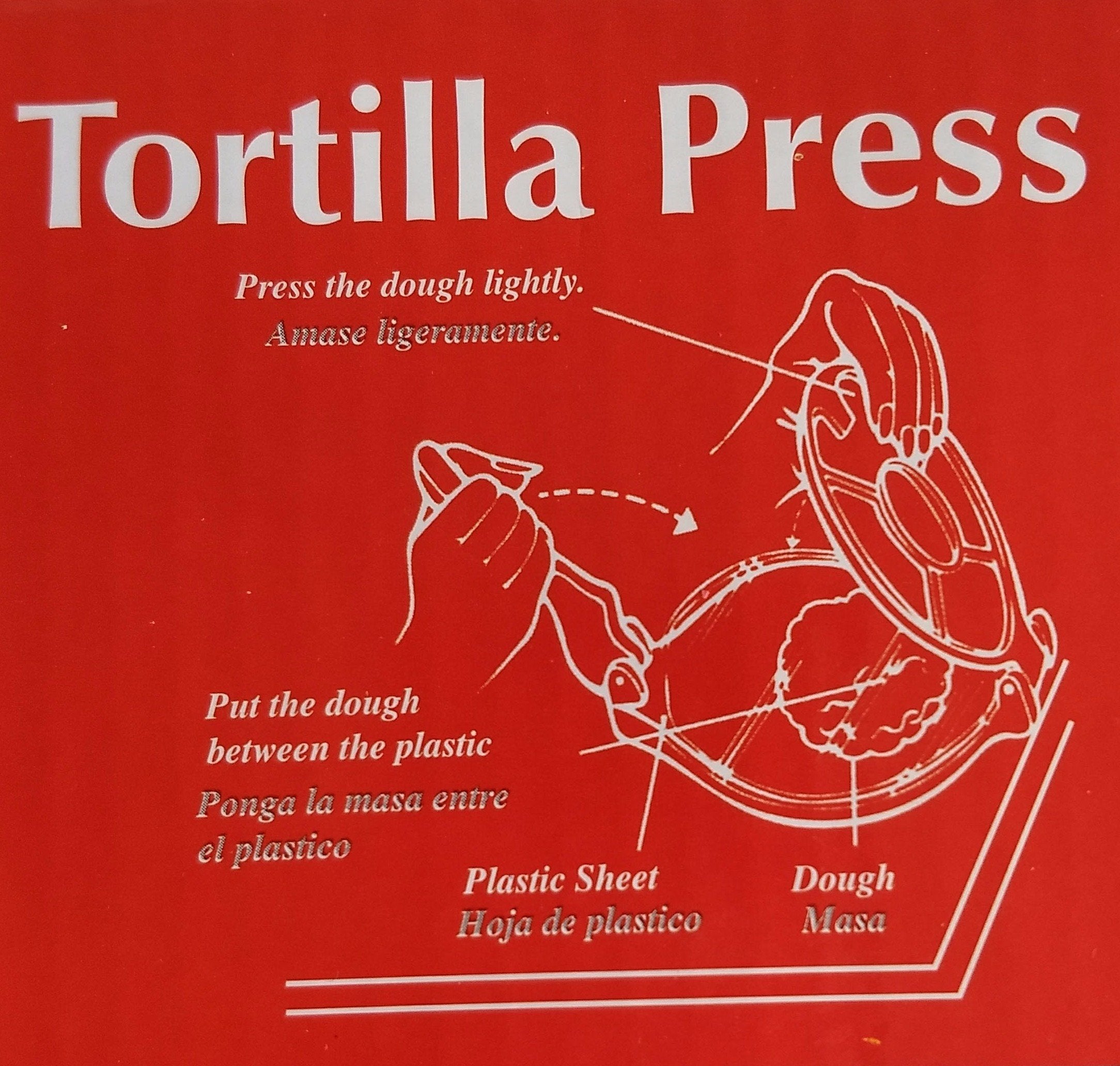 6.5'' Plastic Tortilla Press