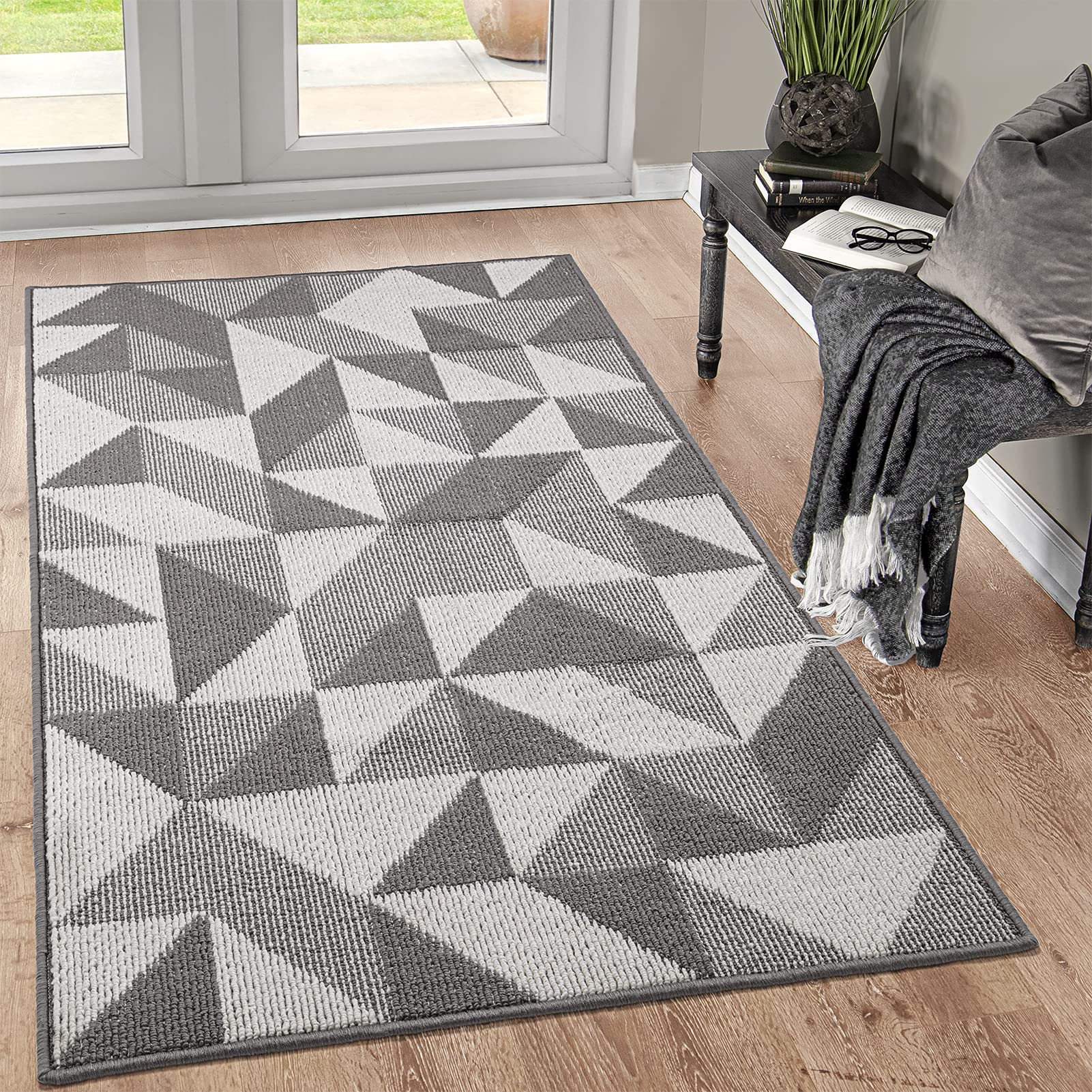 Indoor Doormat 36''X 59'', Absorbent Front Back Door Mat Floor Mats, Rubber Backing Non Slip Door Mats Inside Mud Dirt Trapper E