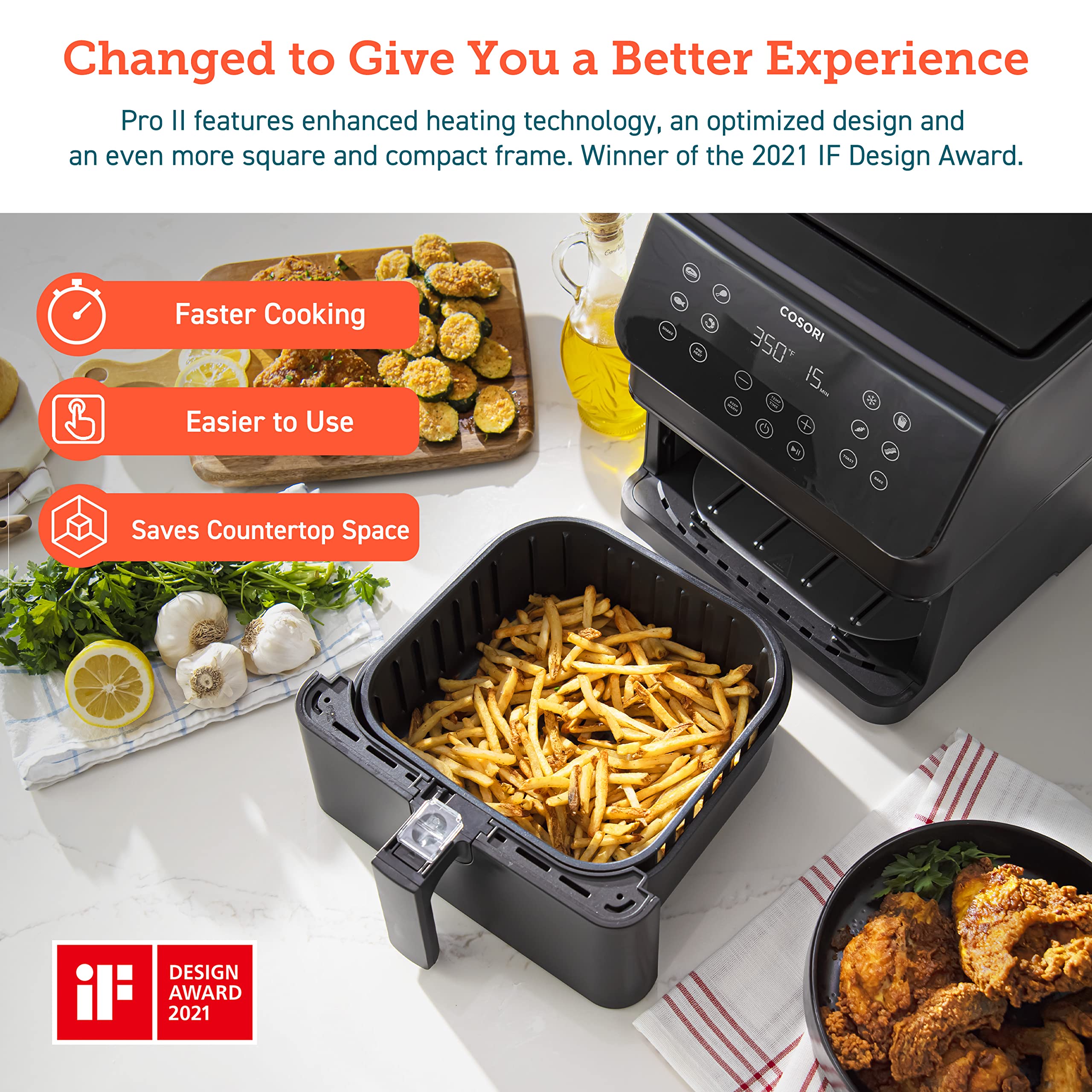 COSORI 12-in-1 Air Fryer, 5.8QT Non-Stick, Black, Model CP358-AF, Fast Cook for Main & Side Dishes, Dishwasher Safe Basket