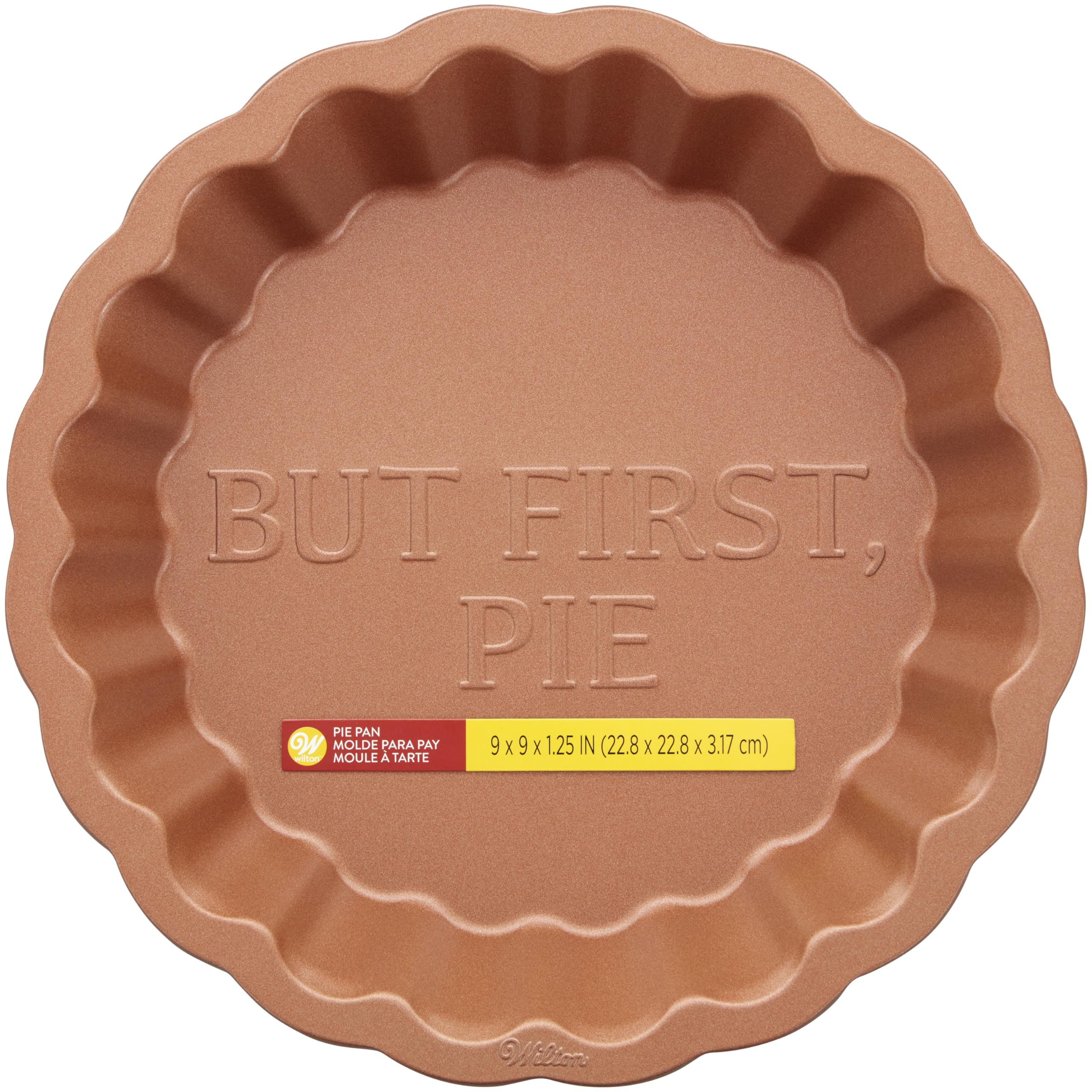 Copper Nonstick Pie Pan, 9 in., BUT FIRST PIE