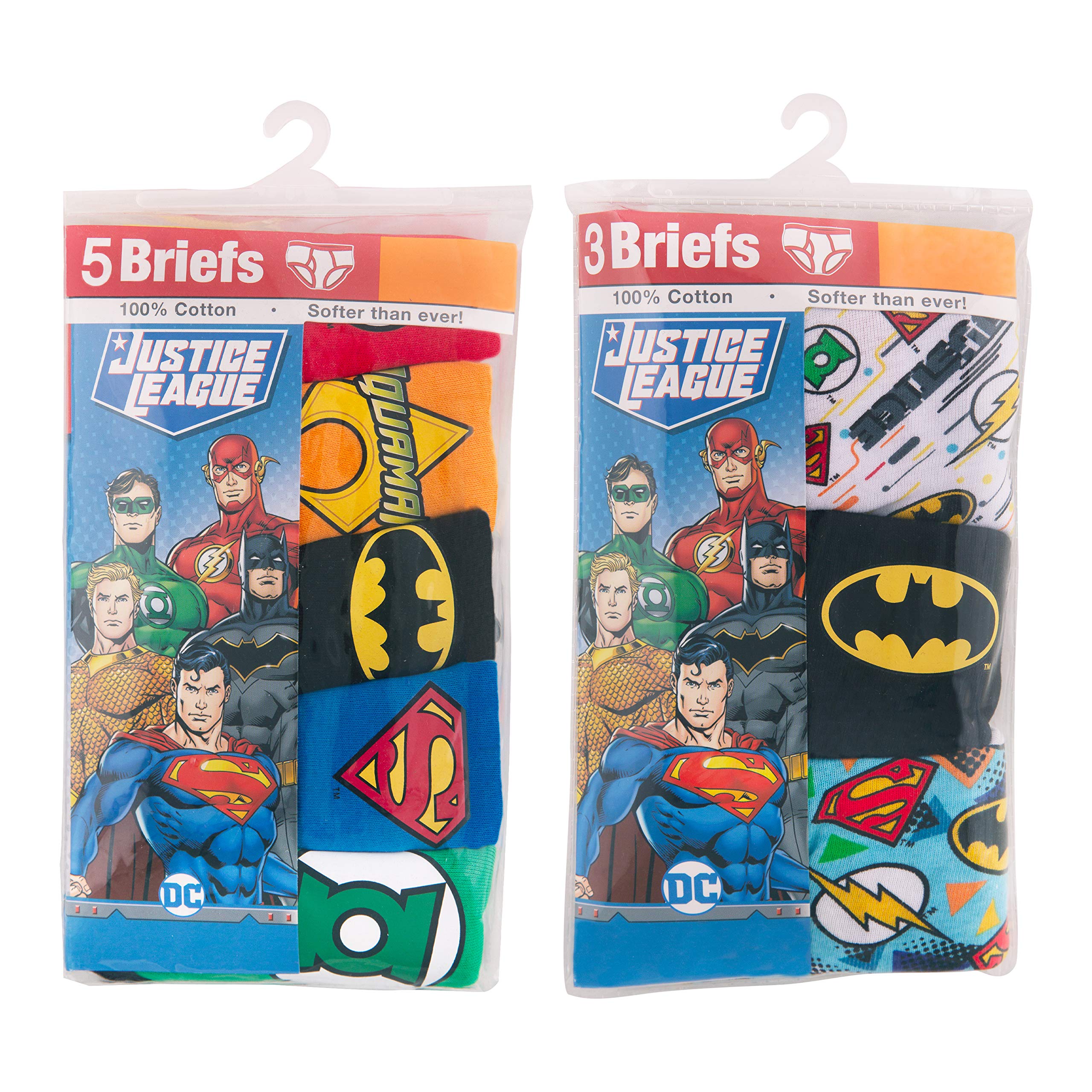 Dc Comics Boys Justice League Underwear Multipacks Briefs, Jl 8Pk Brief, 4 Us