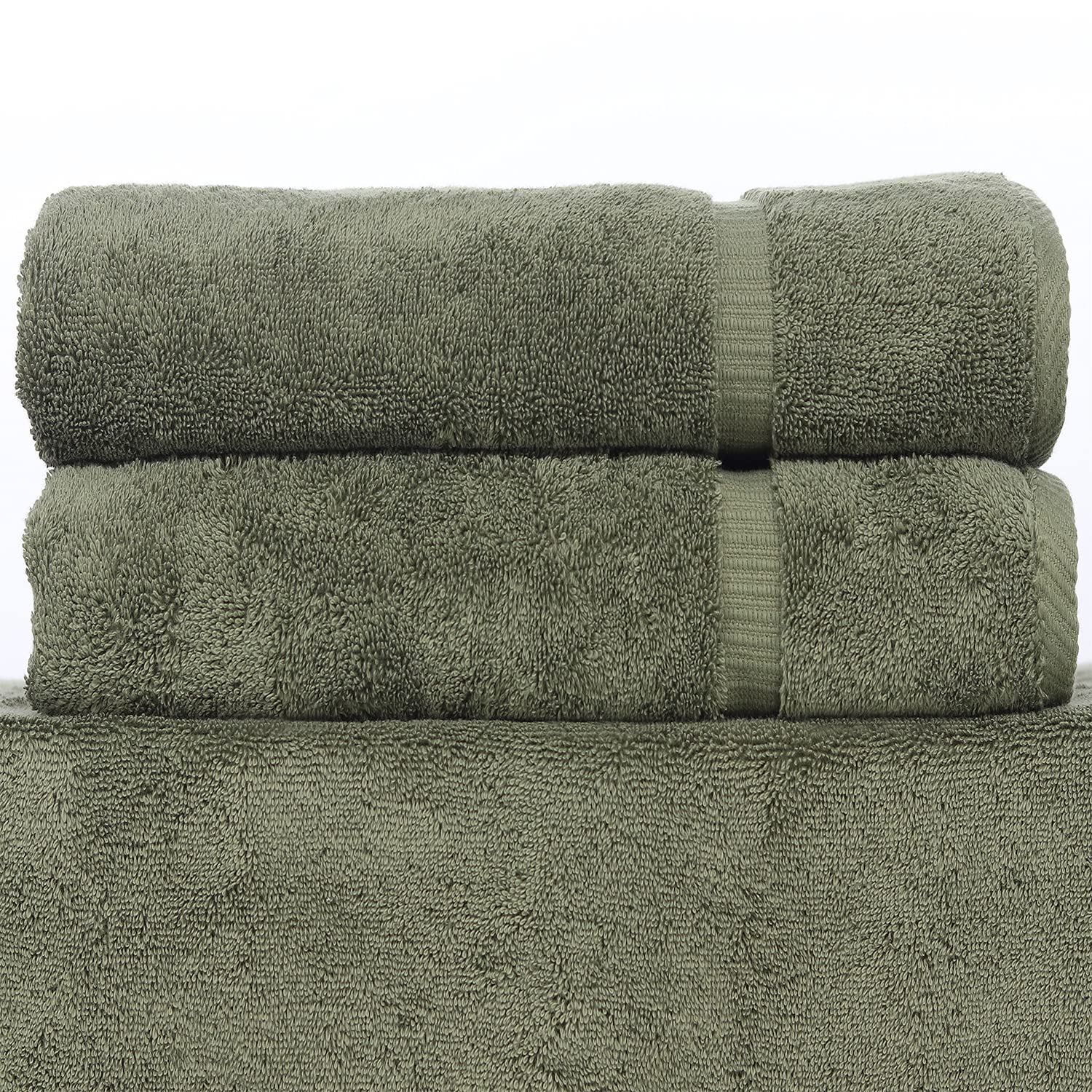 Luxury Hotel & Spa Quality Collection Highly Absorbent  Quick Dry 100% Turkish Cotton 700 GSM  Eco Friendly Towel  for Bathroom  Gym and Kitchen Soft Towel Set (Moss  Bath Towels - Set of 2)