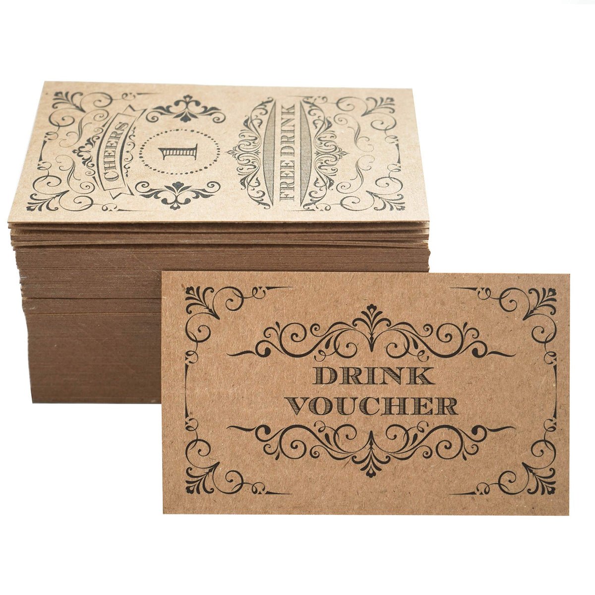 Rxbc2011 100 Free Drink Tickets Coupons For A Free Drink Wedding Christmas Work Event Party Bar Kraft Card