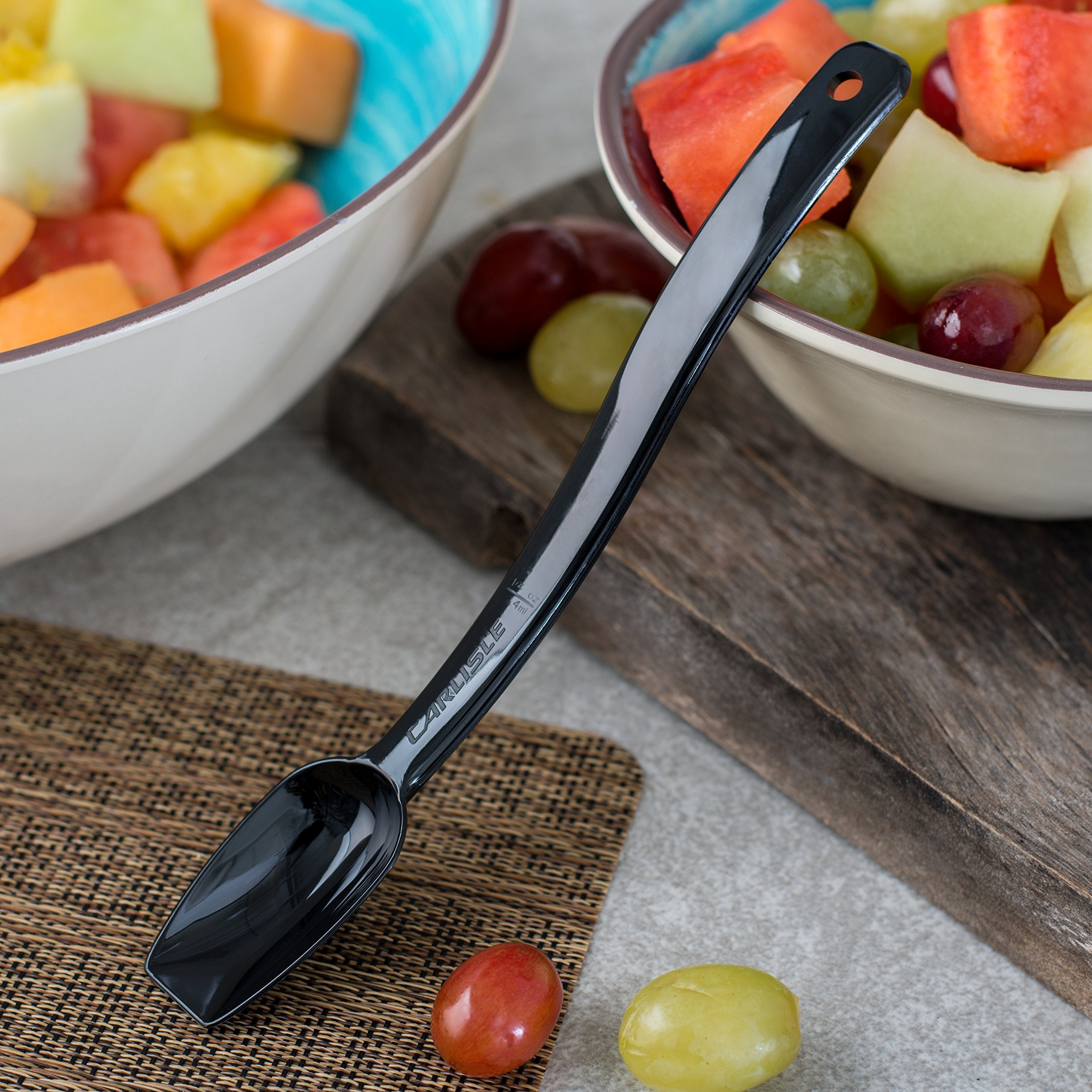 Carlisle Foodservice Products Plastic Solid Spoon, 10 Inches, Black