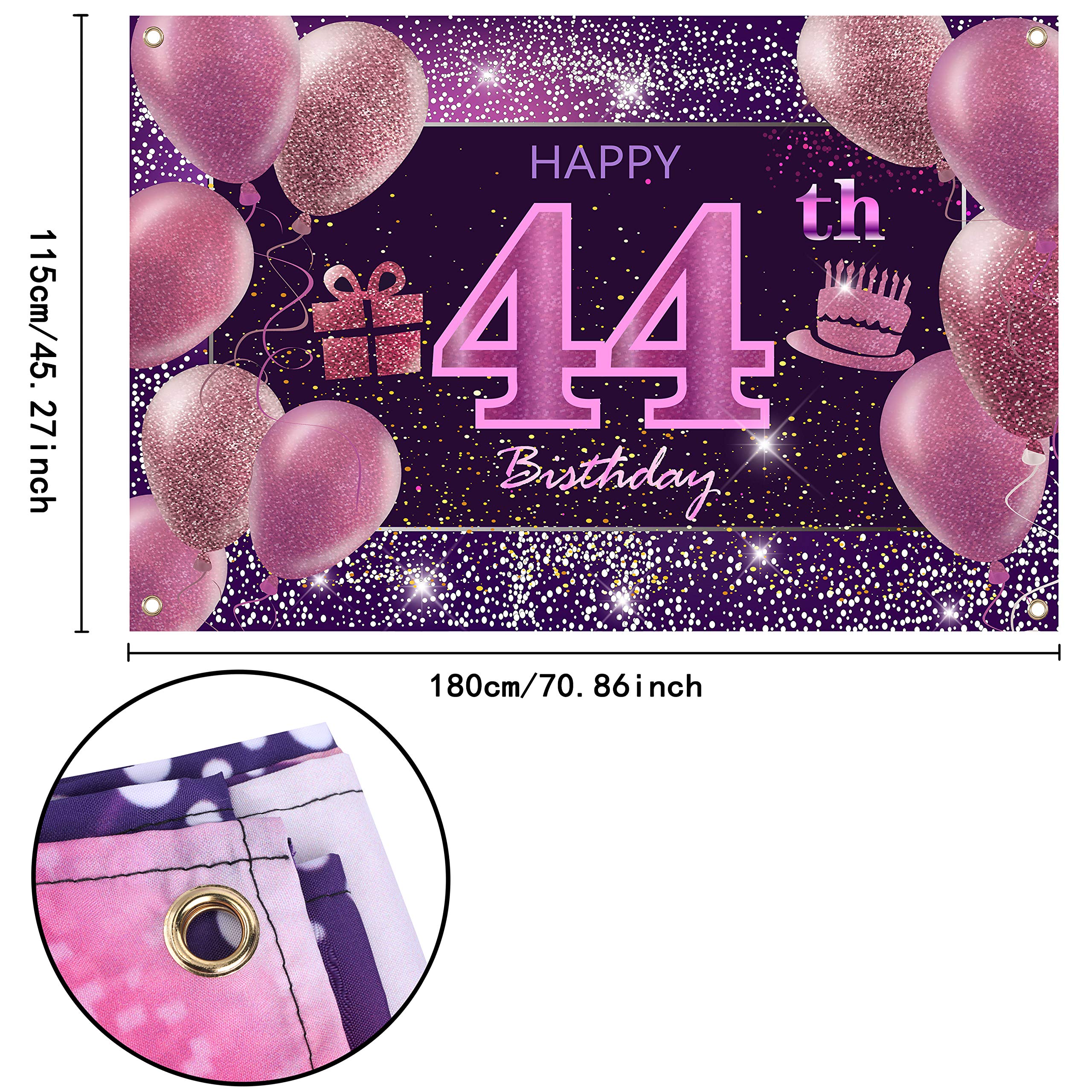 44Th Birthday Decorations For Girls Imisi Happy Birthday Banner Pink Decorations For A Party Birthday Backdrop For Women
