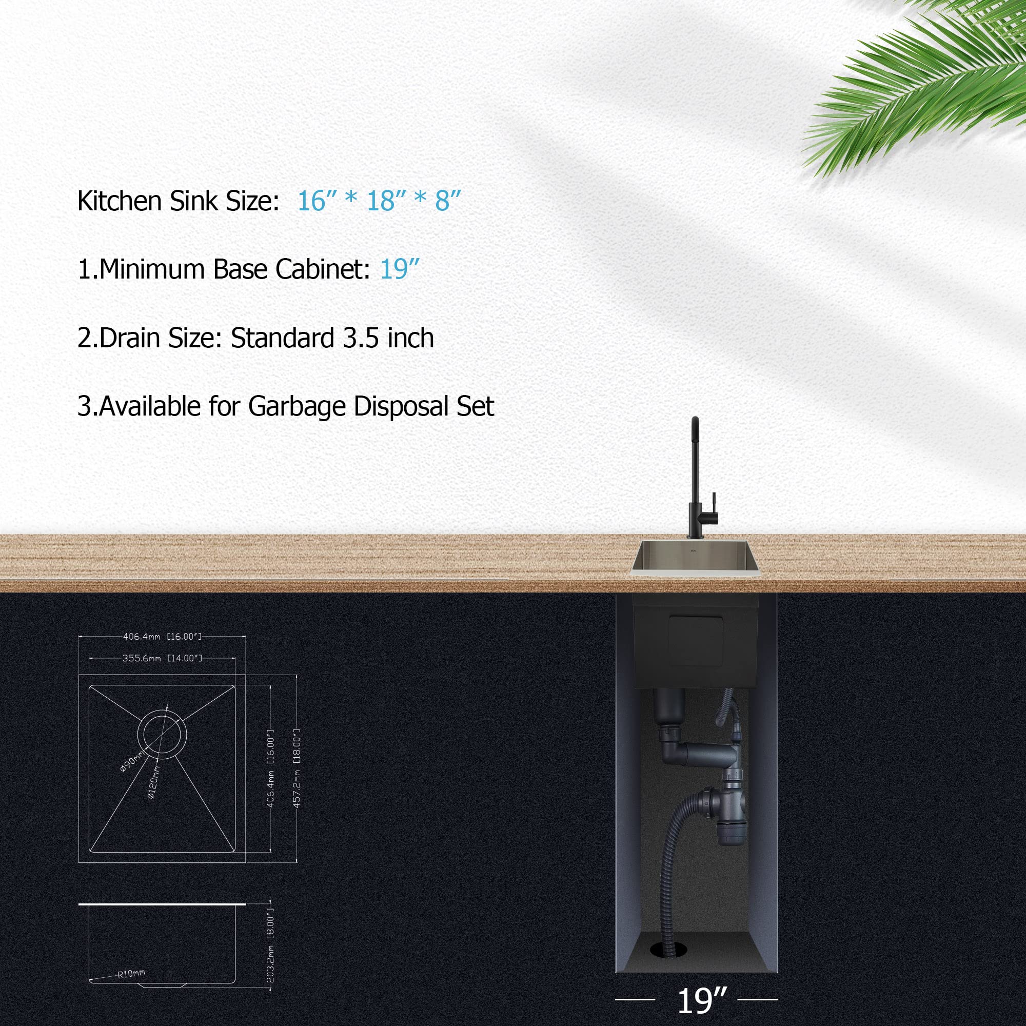 15 Bar Sink Undermount - Lordear 15X17 Inch Stainless Steel Undermount Sink Bar Prep Sink 16 Gauge R10 Round Corner Deep Single