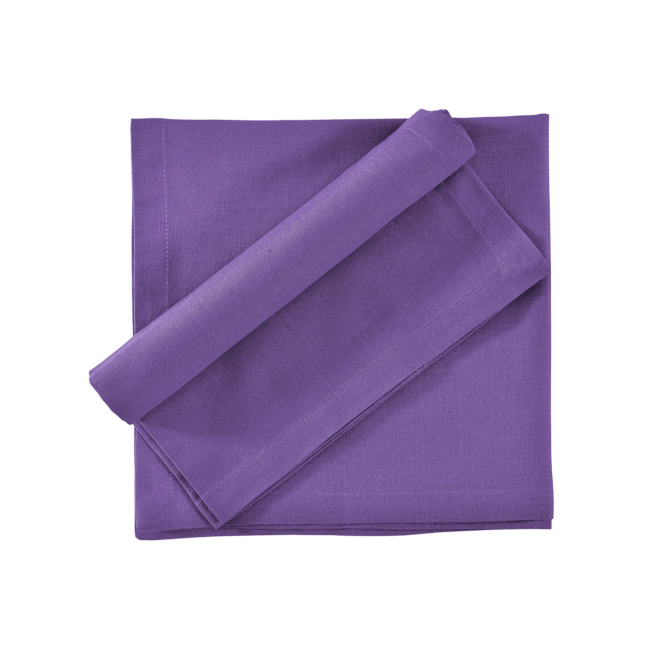 Fingercraft Dinner Cloth Napkins In Cotton Linen Blend Fabric 12 Pack Easter Special, Premium Quality, Mitered Corners For Every