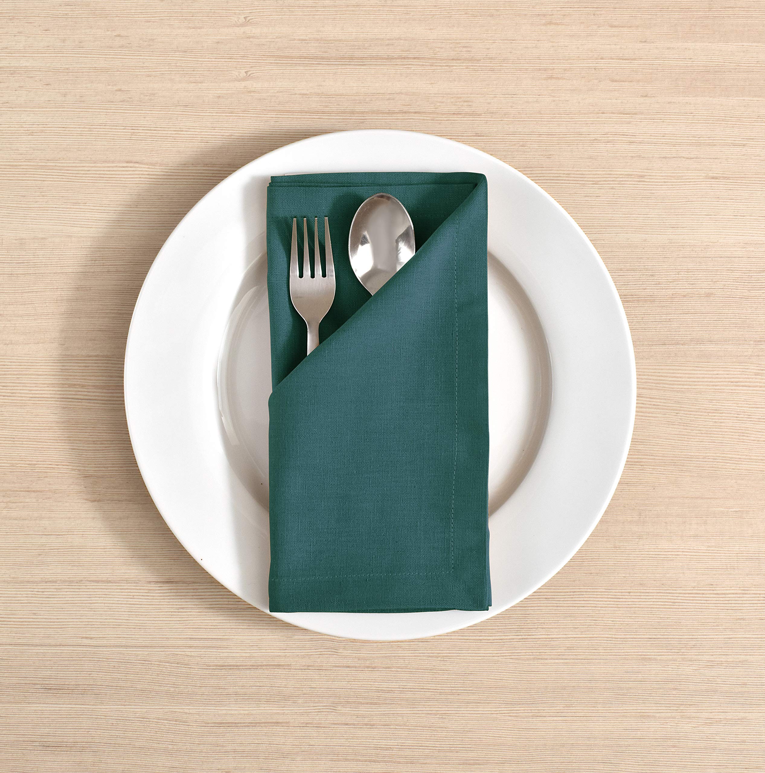 Fingercraft Dinner Cloth Napkins, Cotton Linen Blend Fabric, 12 Pack Easter Special, Mitered Corners For Every Day Use Napkins A