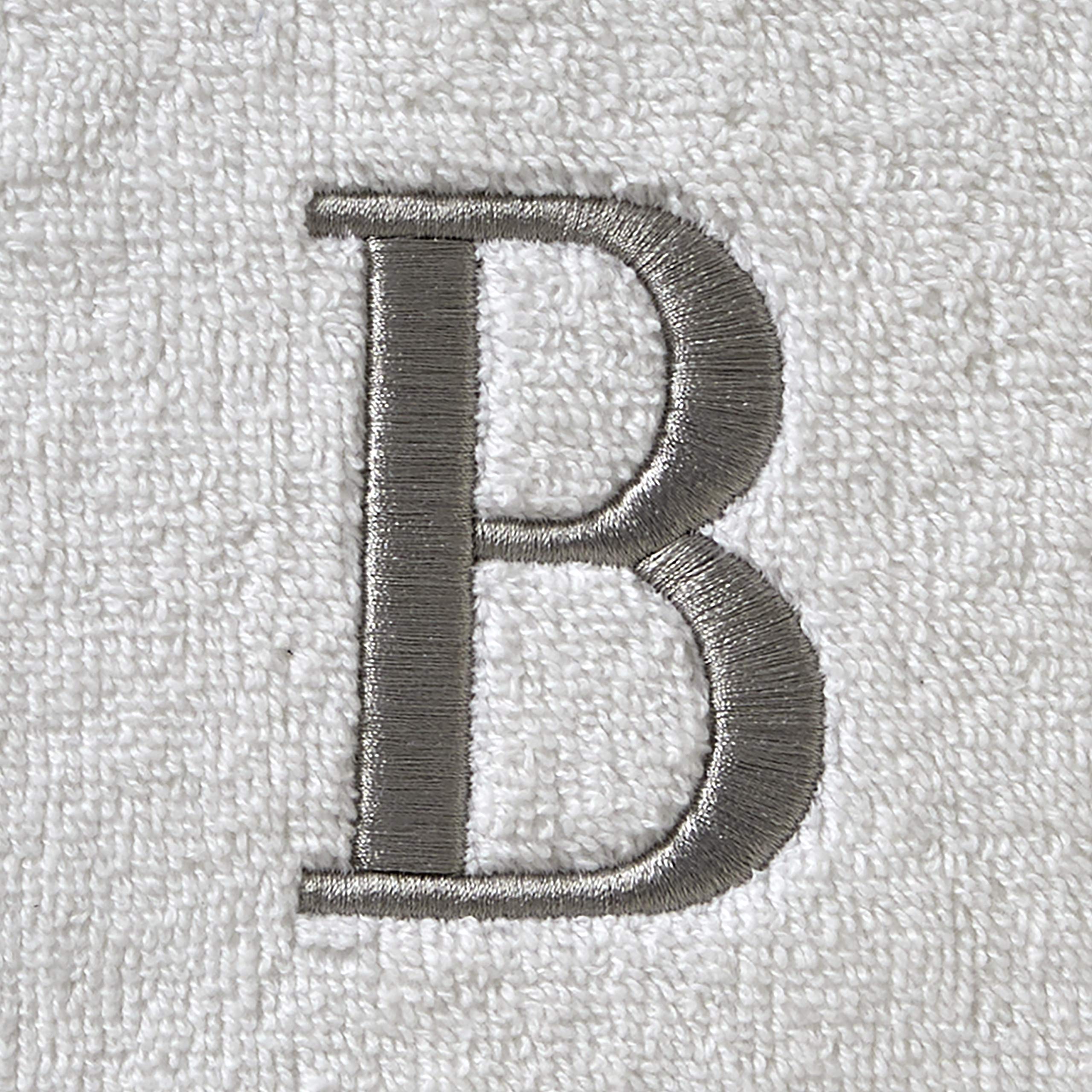 Skl Home Casual Monogram Bath Towel, B, 28X54, White