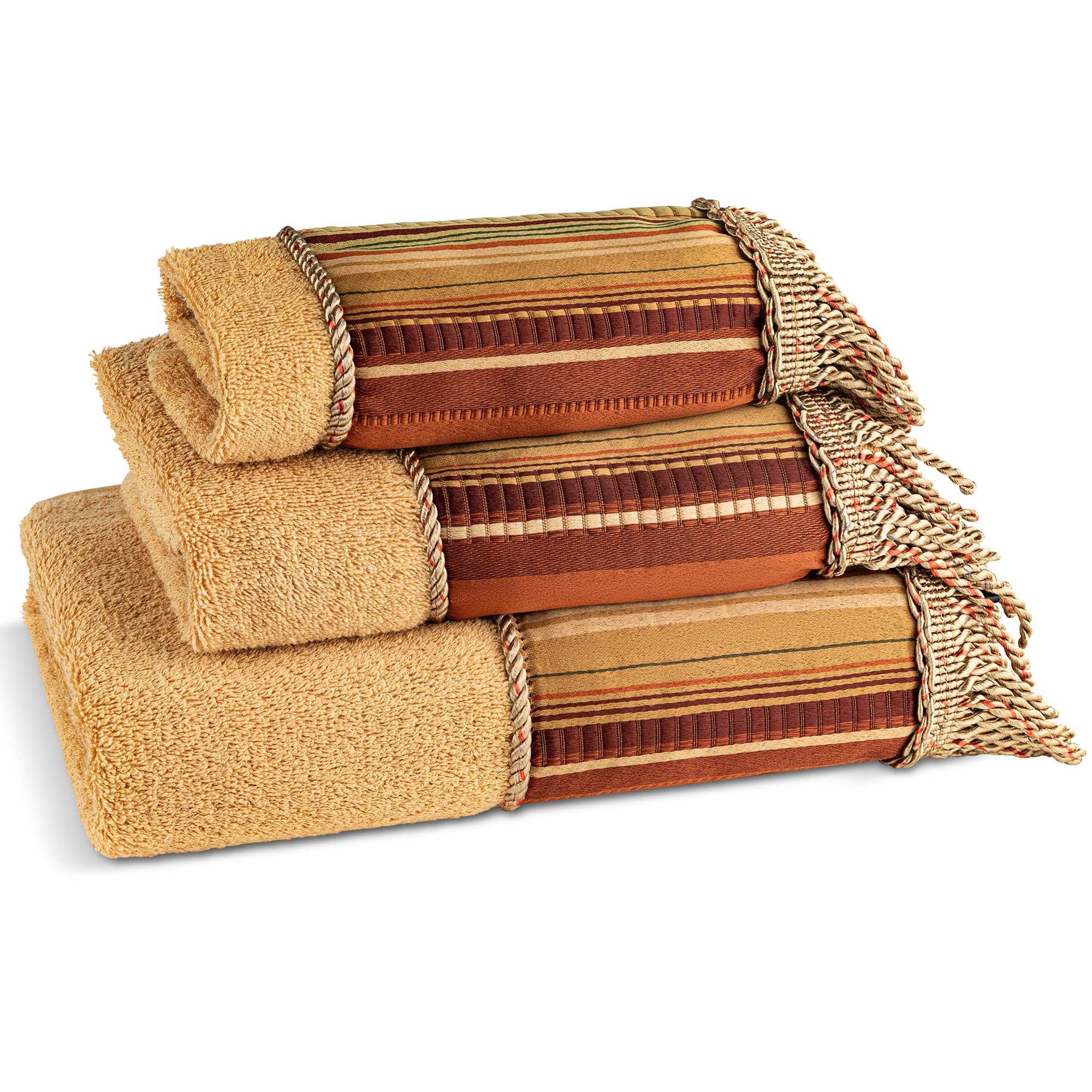 Zahari Home Contempo Modern Bathroom Towel Sets 3 Piece Towel Bath Towel, Hand Towel And Wash Towel Classic Luxury Contemporary