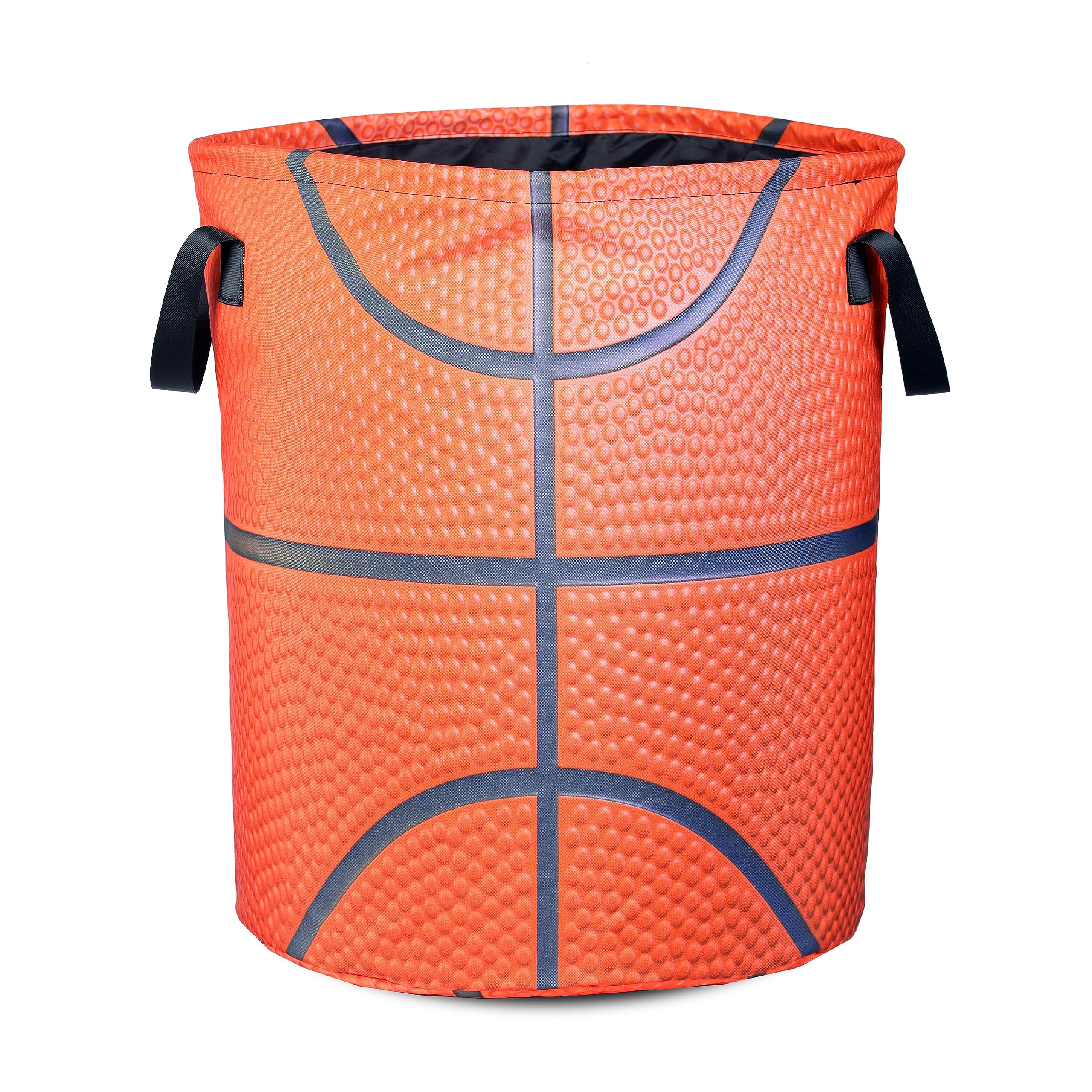 Basketball Texture Laundry Basket Ball Foldable Waterproof Oxford Cloth Funny Tote Bag Laundry Hamper Clothes Storage Bucket Toy