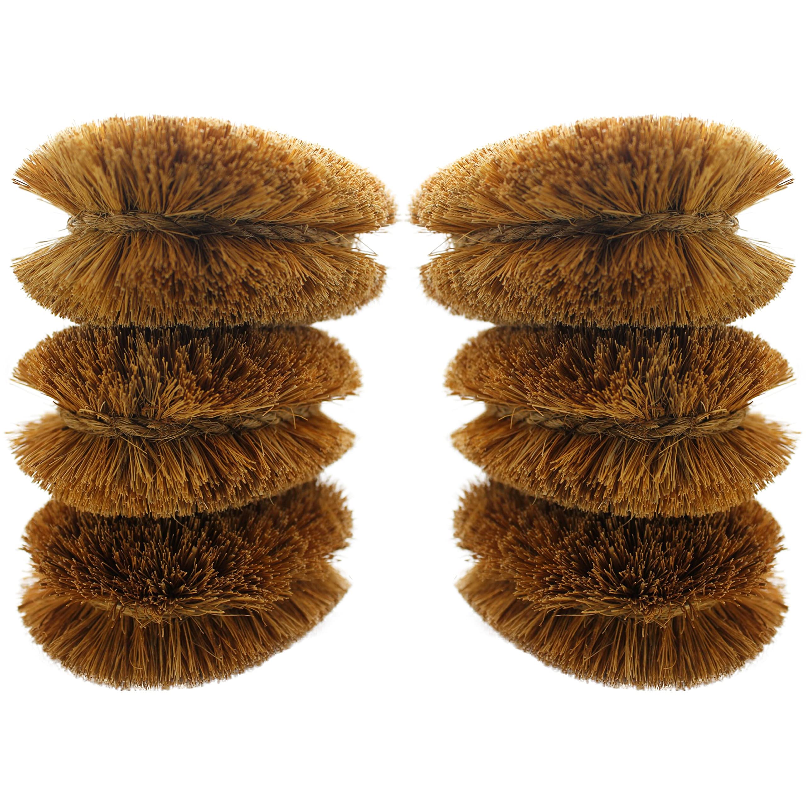 Pack of 6 Tawashi Vegetable Brushes  Natural Coconut Fiber Scrubber, Japanese Design, Ideal for Fruits, Veggies, Cast Iron Clea
