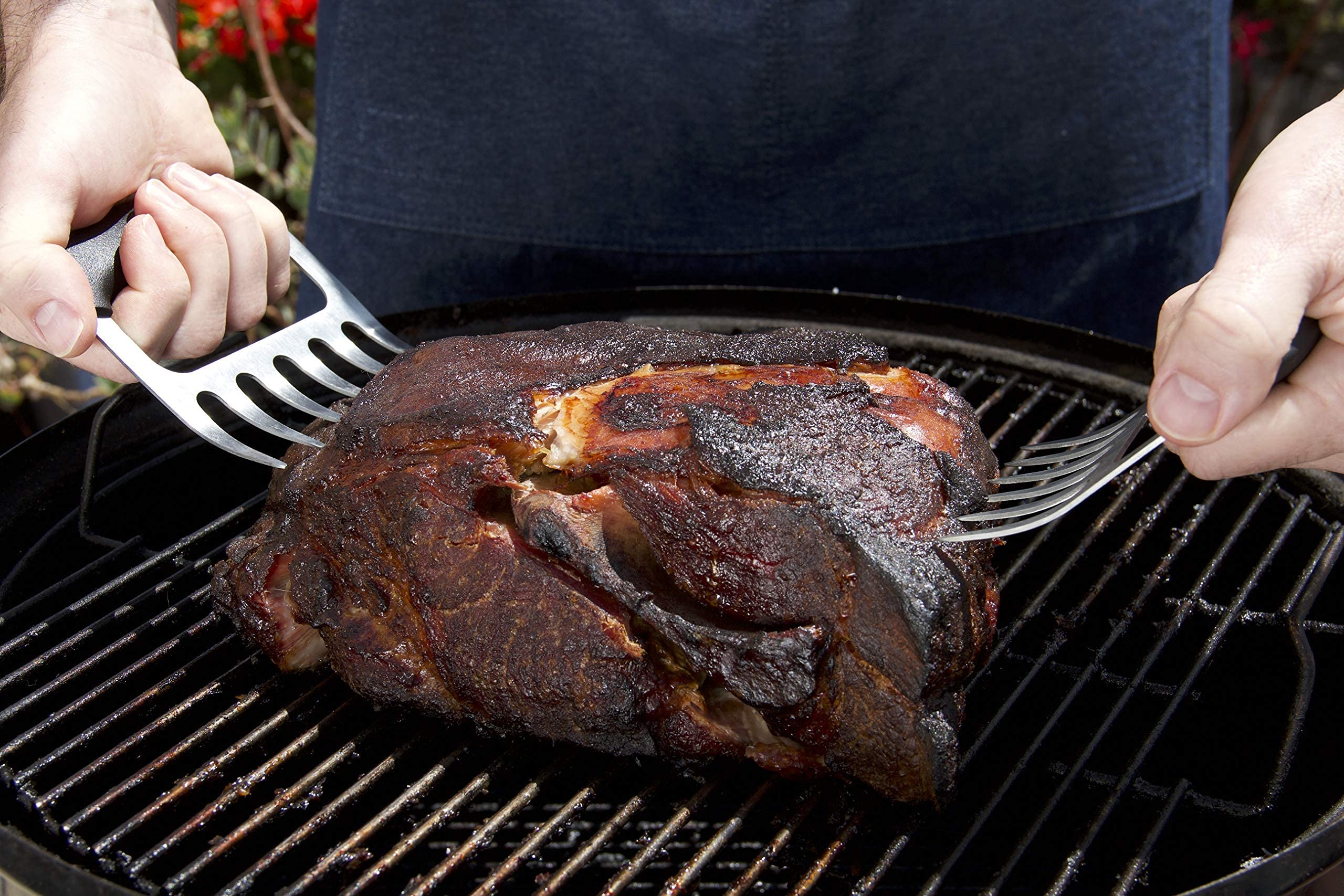 Grill Gods Meat Claws - Stainless Steel Smoker Accessories - Ultra-Sharp Meat Shredder Will Easily Tear Up Pulled Pork, Chicken,